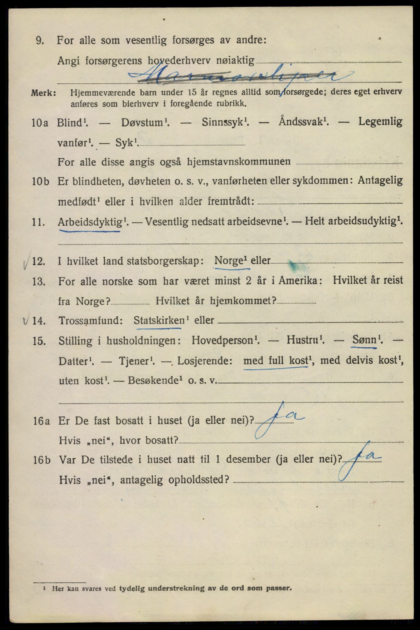 SAO, Folketelling 1920 for 0301 Kristiania kjøpstad, 1920, s. 410562