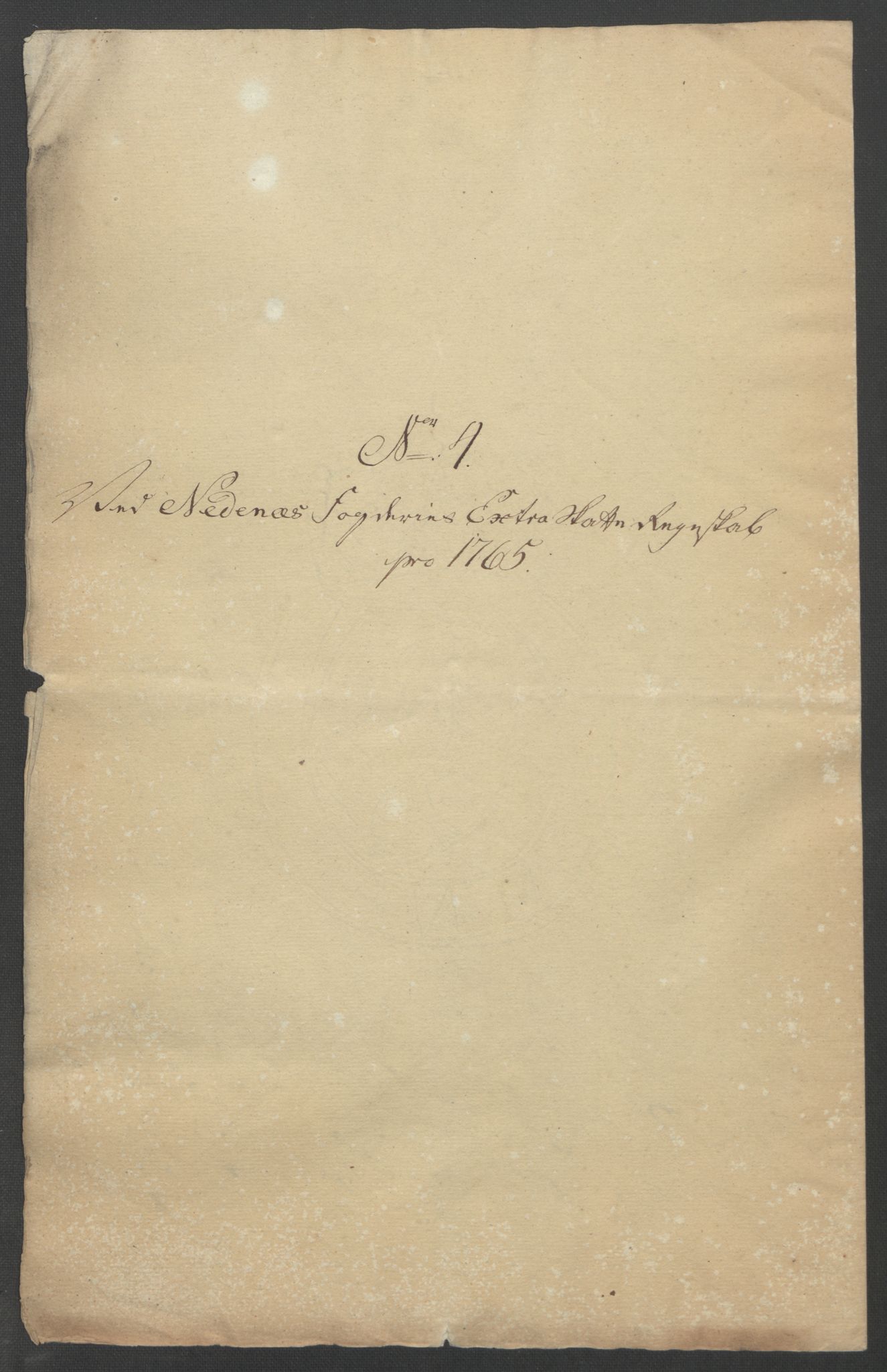 Rentekammeret inntil 1814, Reviderte regnskaper, Fogderegnskap, AV/RA-EA-4092/R39/L2424: Ekstraskatten Nedenes, 1762-1767, s. 142