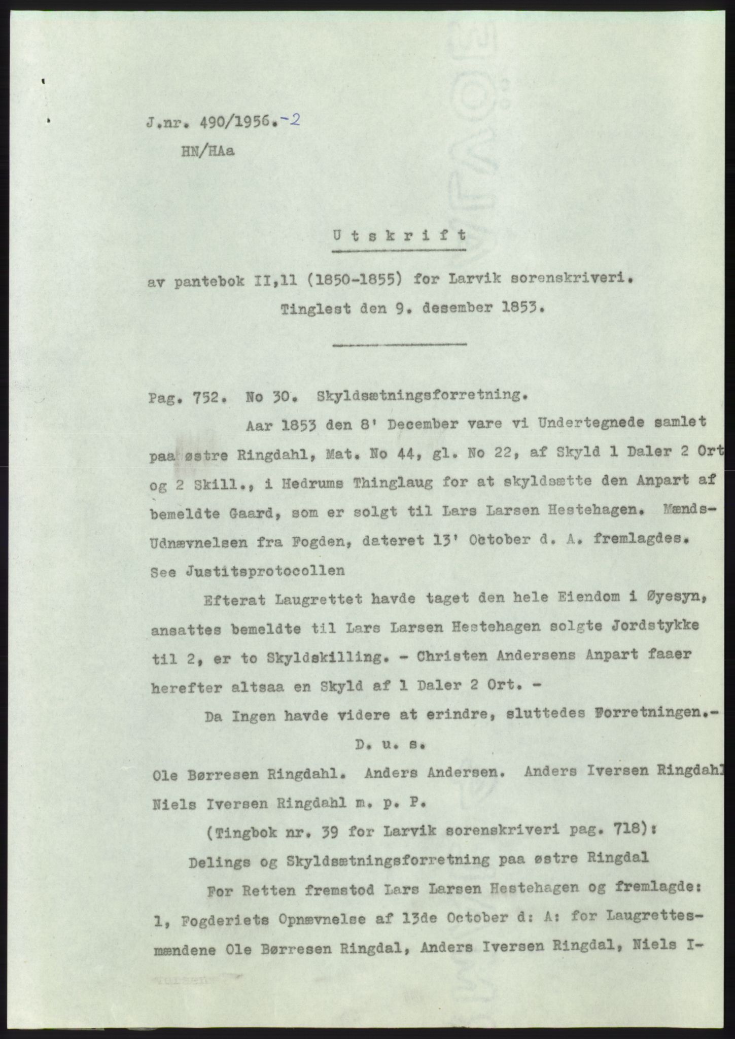 Statsarkivet i Kongsberg, SAKO/A-0001, 1956, s. 99