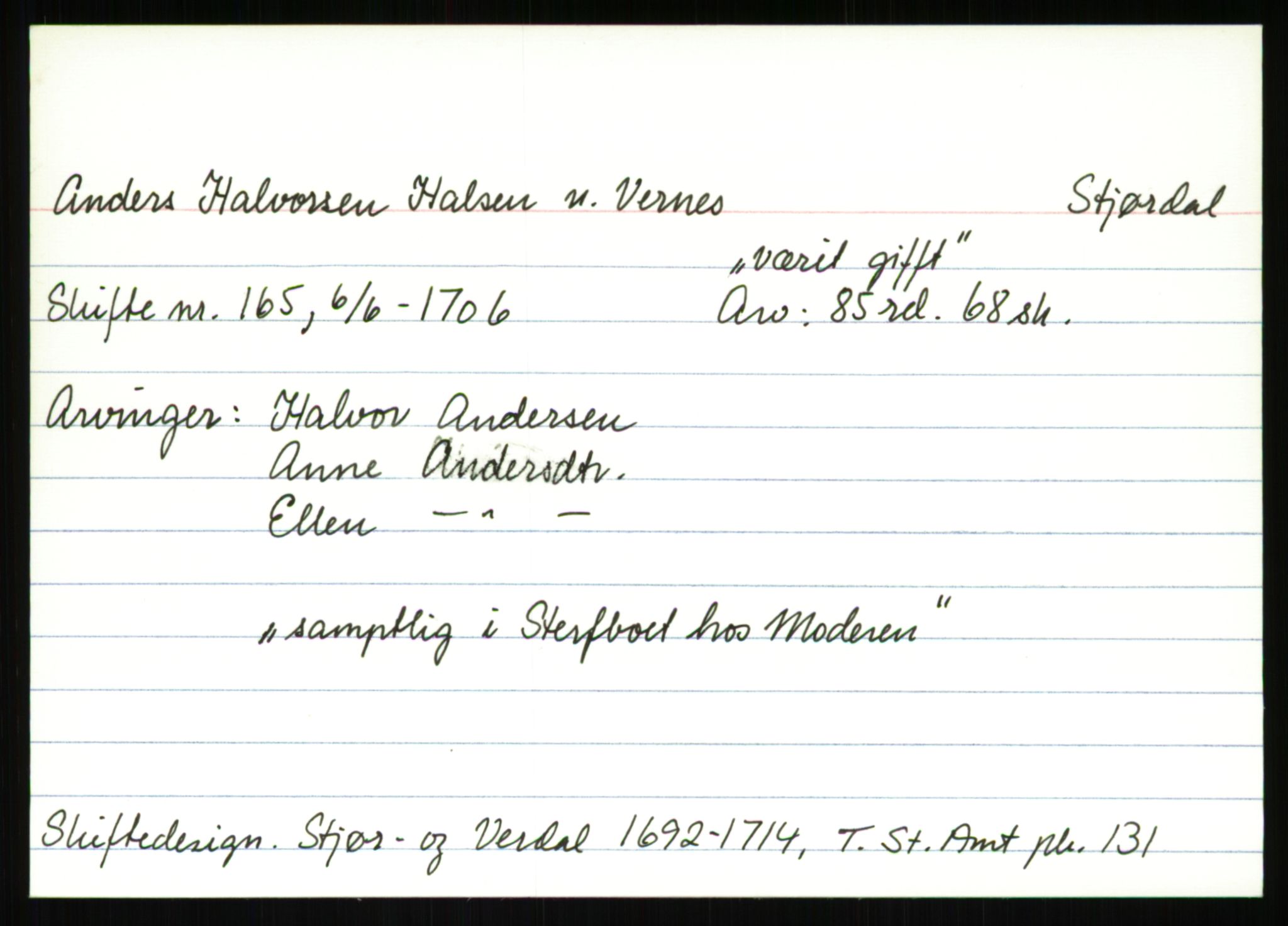 Trondheim stiftamt*, SAT/-, 1692-1714, s. 7