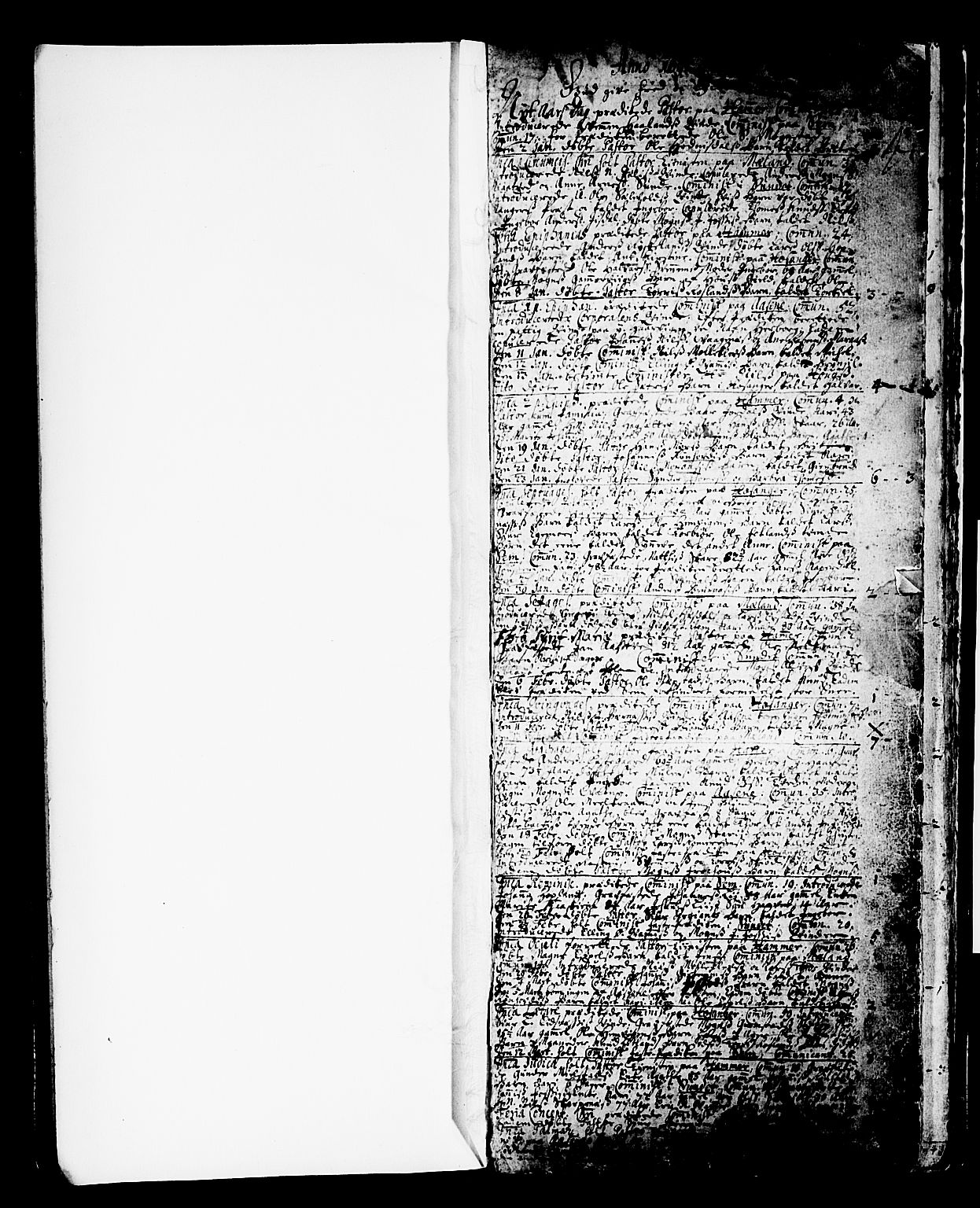 Hamre sokneprestembete, SAB/A-75501/H/Ha/Haa/Haaa/L0002: Ministerialbok nr. A 2, 1692-1707, s. 1