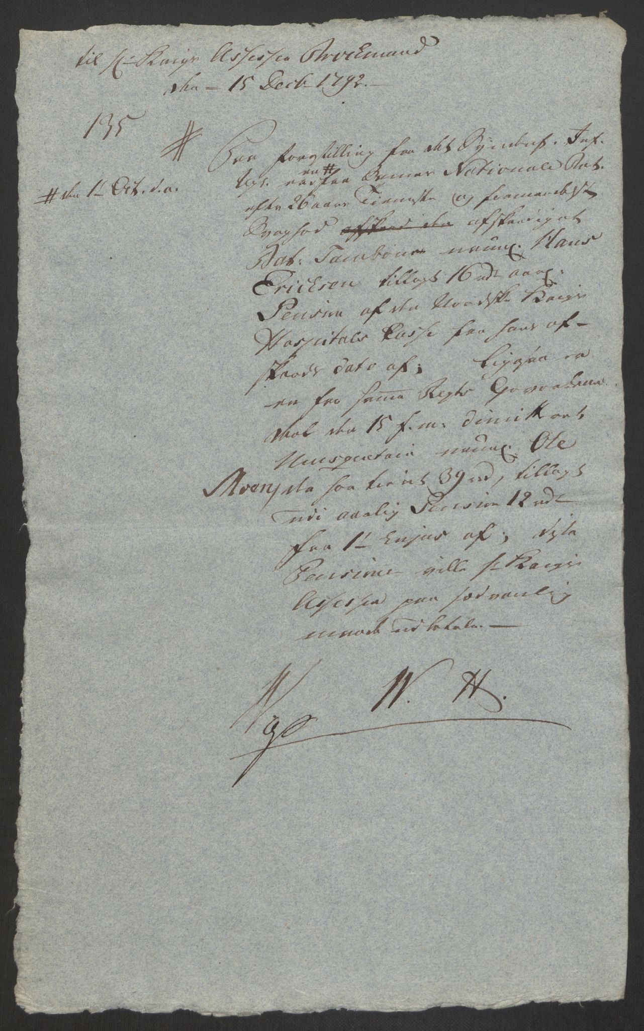 Forsvaret, Den norske kvesthuskasse/krigshospitalkasse, AV/RA-RAFA-1887/F/Fa/L0008: Konsepter, 1790-1793, s. 981
