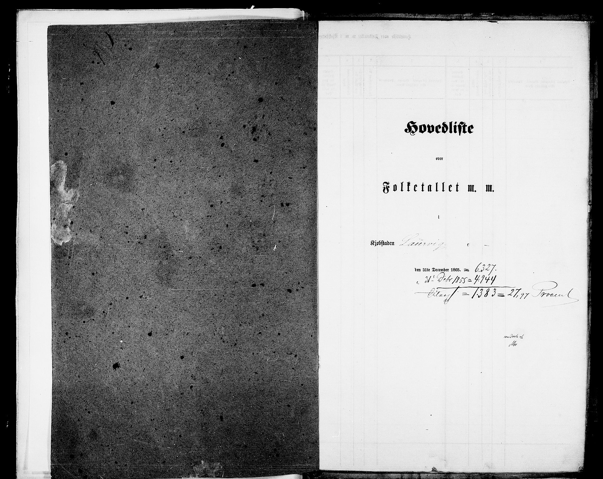 RA, Folketelling 1865 for 0707P Larvik prestegjeld, 1865, s. 3
