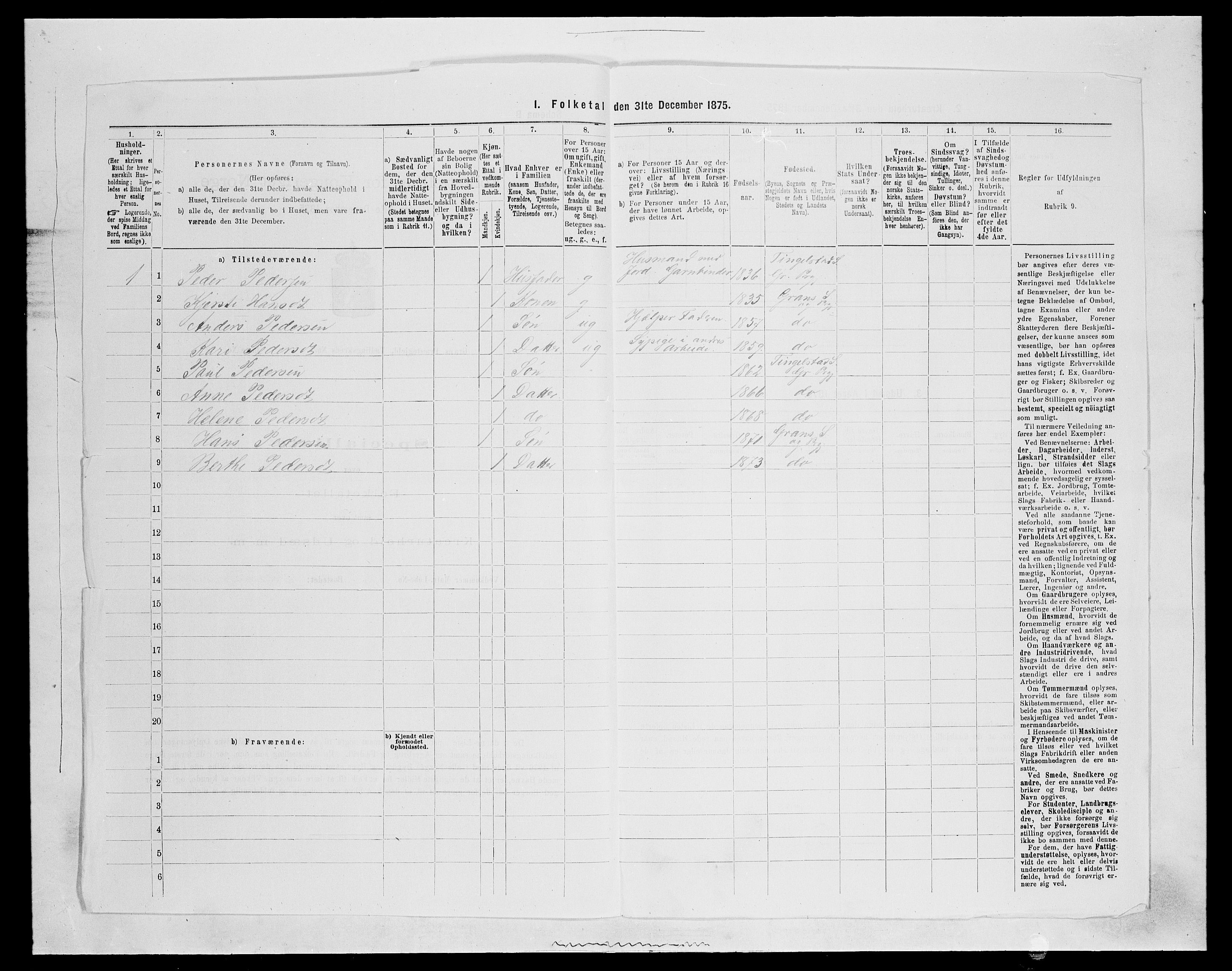 SAH, Folketelling 1875 for 0534P Gran prestegjeld, 1875, s. 2947