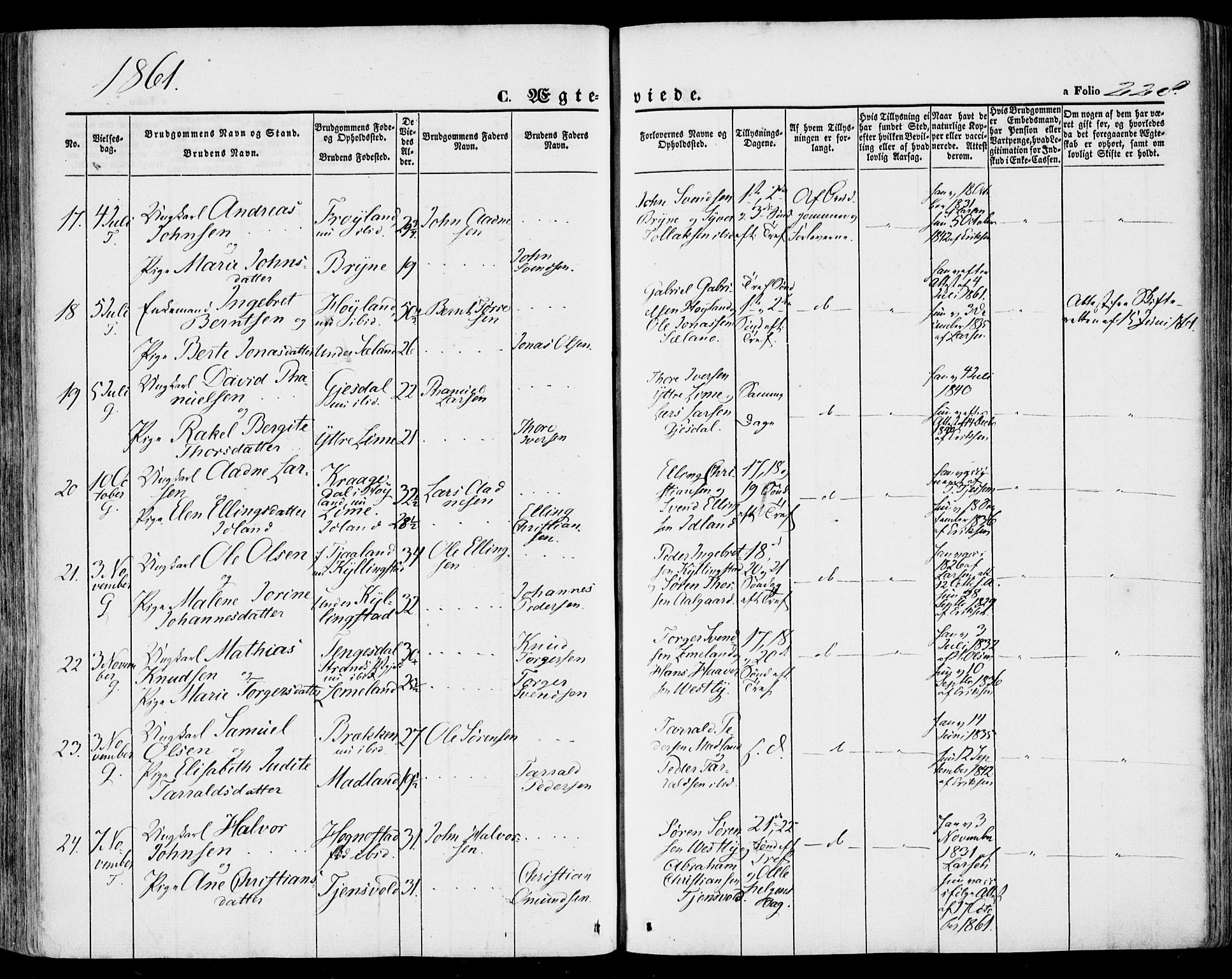 Lye sokneprestkontor, AV/SAST-A-101794/001/30BA/L0007: Ministerialbok nr. A 6, 1856-1871, s. 228