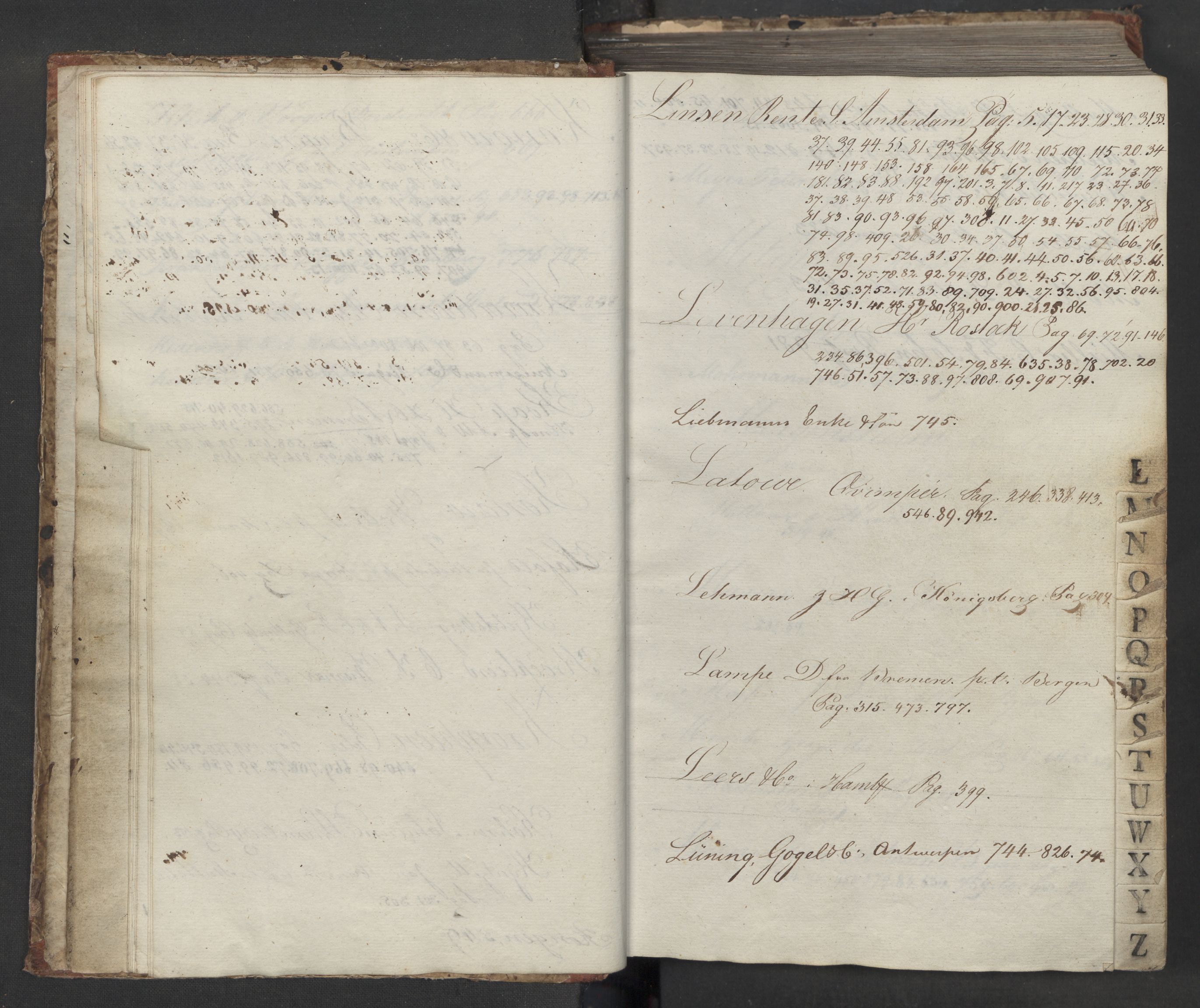 Hoë, Herman & Co, AV/SAT-PA-0280/11/L0013: Kopibok, utenriks, 1815-1821