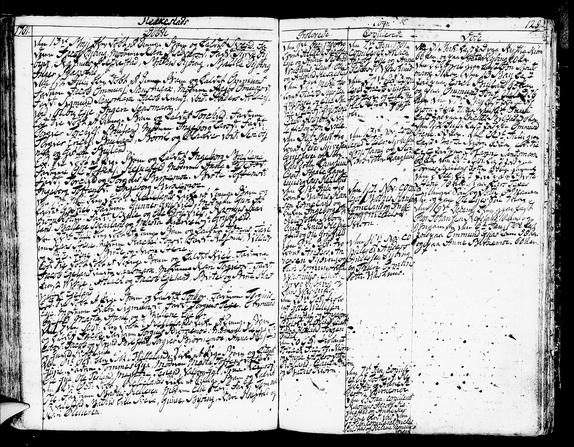 Helleland sokneprestkontor, SAST/A-101810: Ministerialbok nr. A 2 /3, 1762-1791, s. 129