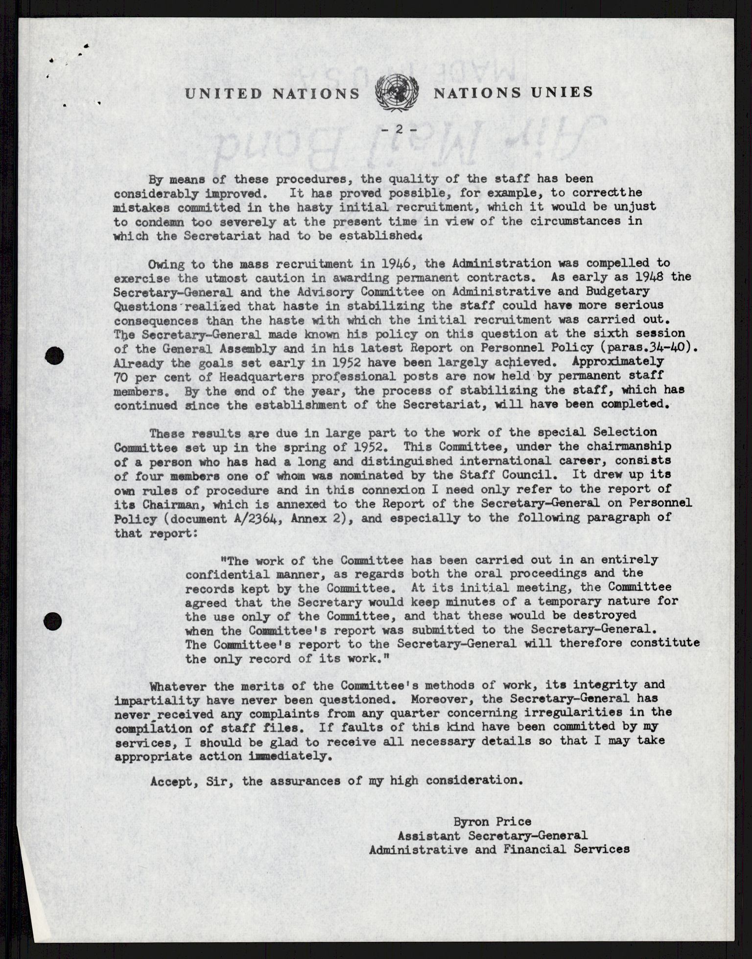 Lie, Trygve, AV/RA-PA-1407/D/L0014: Generalsekretærens papirer., 1947-1953, s. 14