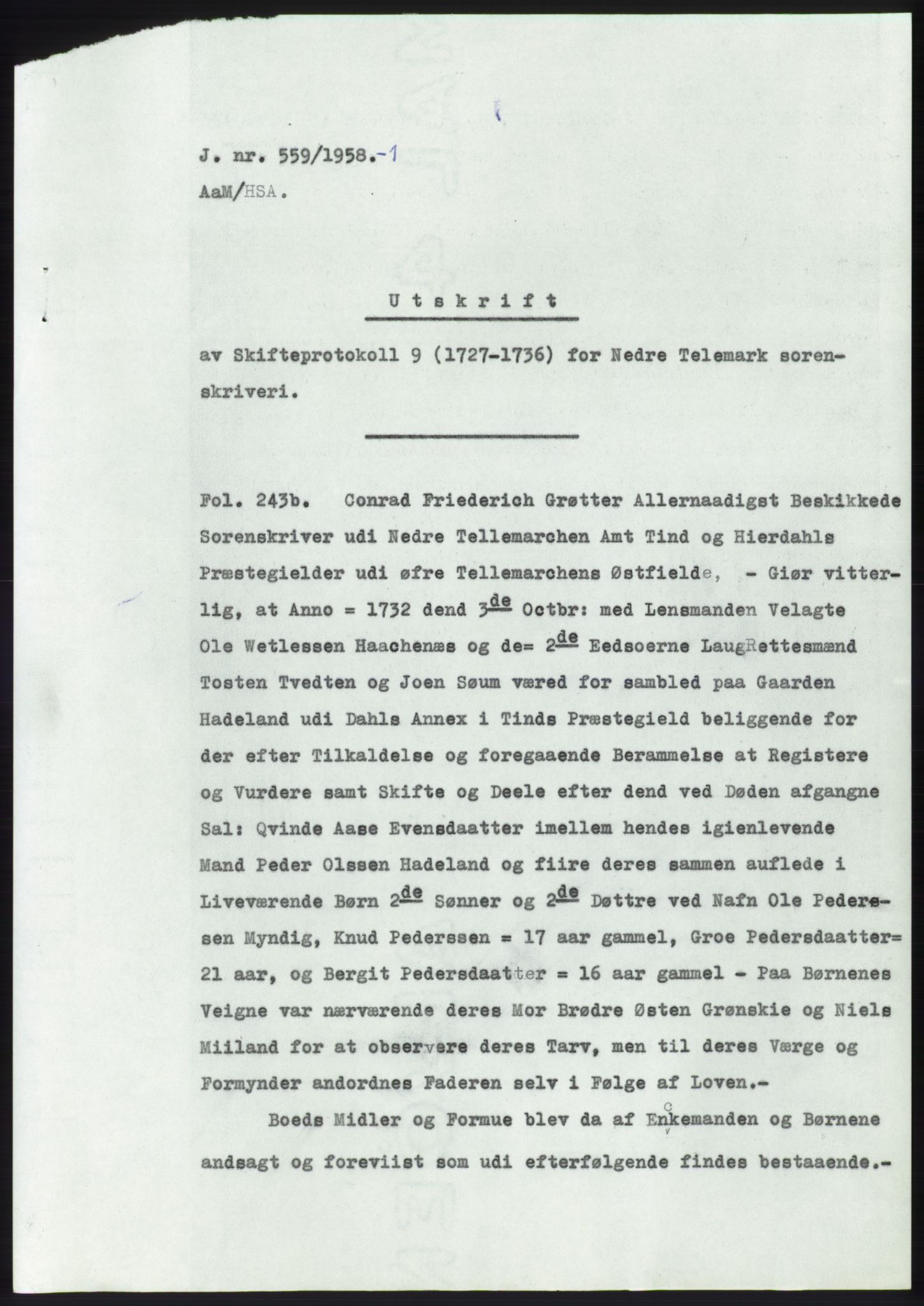 Statsarkivet i Kongsberg, SAKO/A-0001, 1958, s. 395