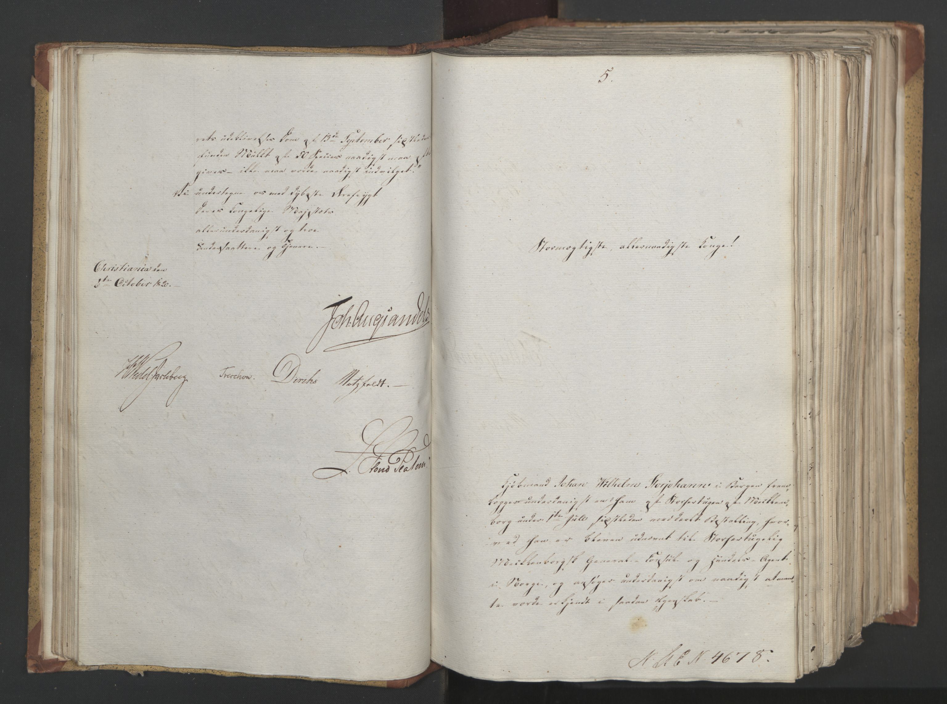 Statsrådsavdelingen i Stockholm, AV/RA-S-1003/D/Da/L0024: Regjeringsinnstillinger nr. 4663-4873, 1820, s. 48