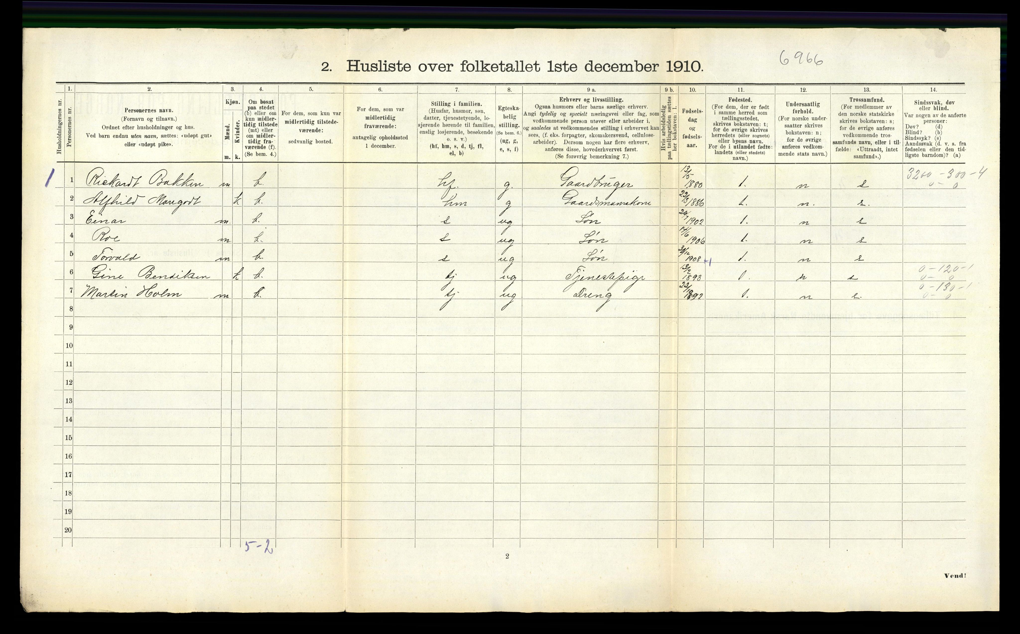 RA, Folketelling 1910 for 1628 Nes herred, 1910, s. 30