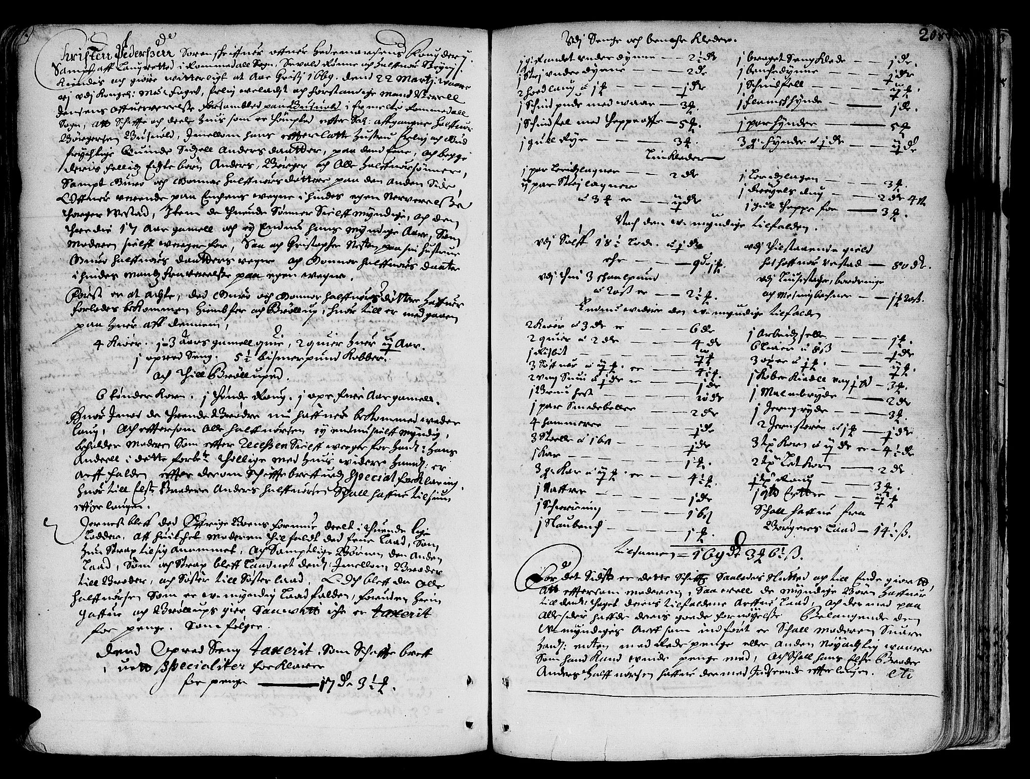 Hedemarken sorenskriveri, SAH/TING-034/J/Ja/L0001: Skifteprotokoll, 1662-1673, s. 207b-208a