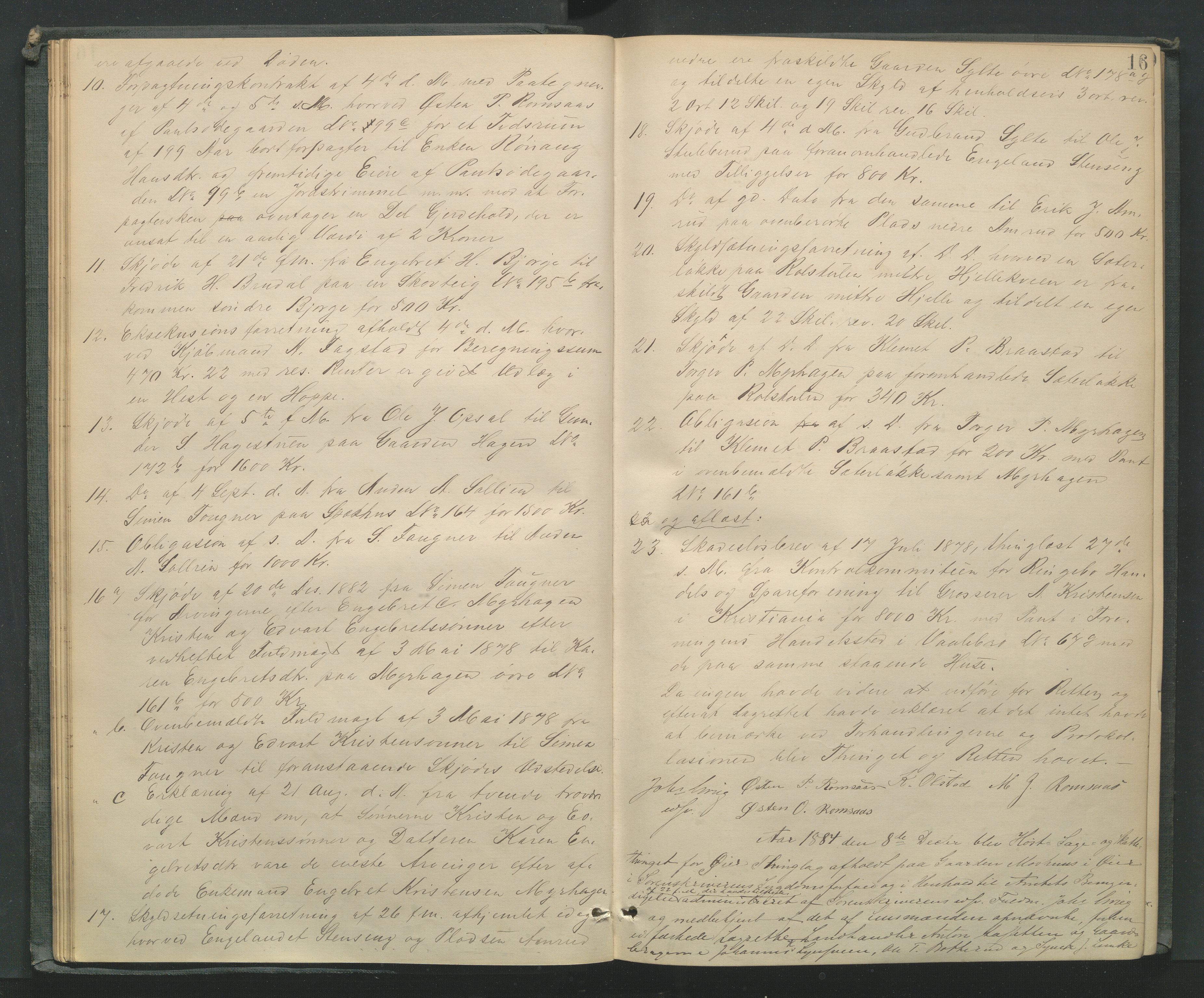 Mellom-Gudbrandsdal sorenskriveri, AV/SAH-TING-038/G/Gb/L0007: Tingbok, 1884-1888, s. 15b-16a
