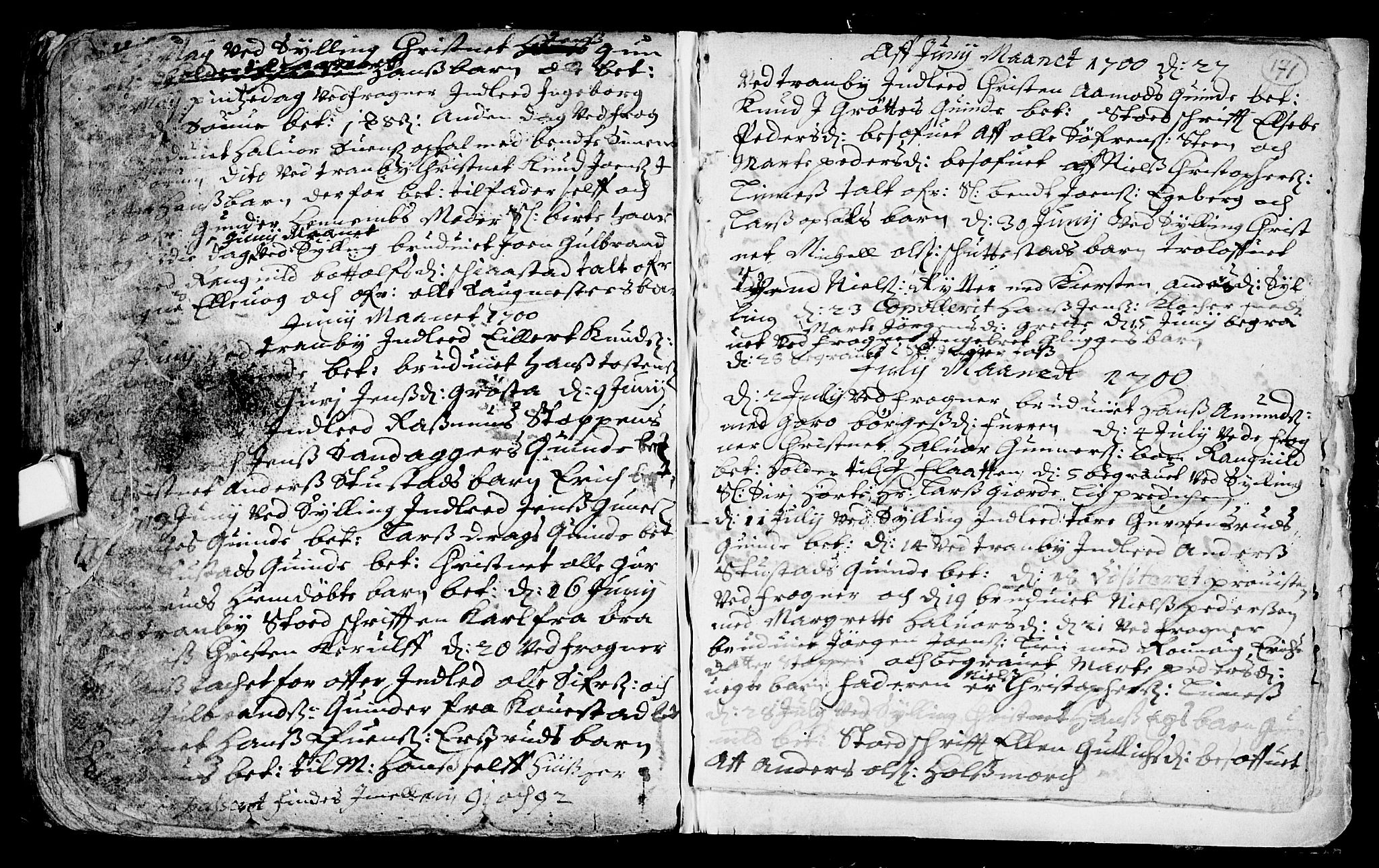 Lier kirkebøker, AV/SAKO-A-230/F/Fa/L0001: Ministerialbok nr. I 1, 1672-1701, s. 171