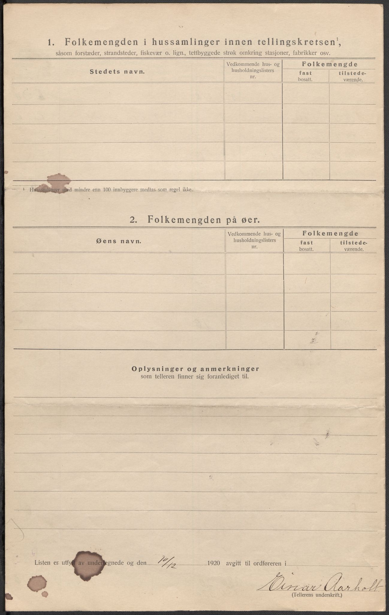 SAKO, Folketelling 1920 for 0720 Stokke herred, 1920, s. 42