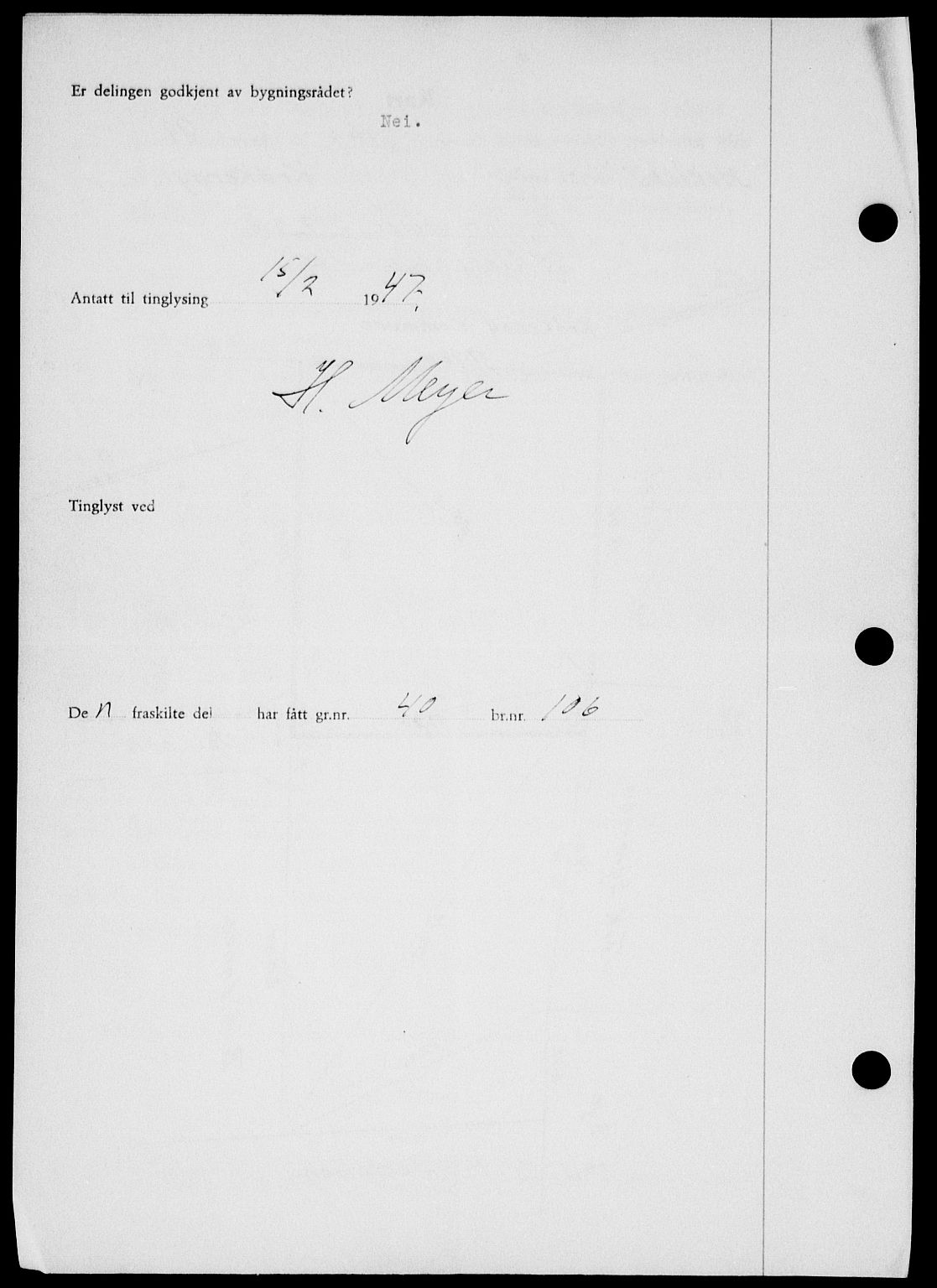 Onsøy sorenskriveri, SAO/A-10474/G/Ga/Gab/L0018: Pantebok nr. II A-18, 1946-1947, Dagboknr: 391/1947