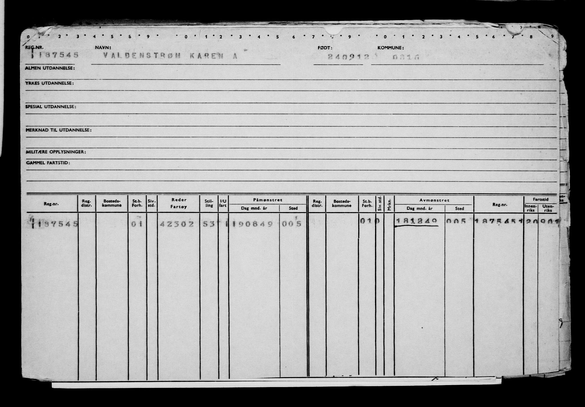 Direktoratet for sjømenn, AV/RA-S-3545/G/Gb/L0107: Hovedkort, 1912, s. 452