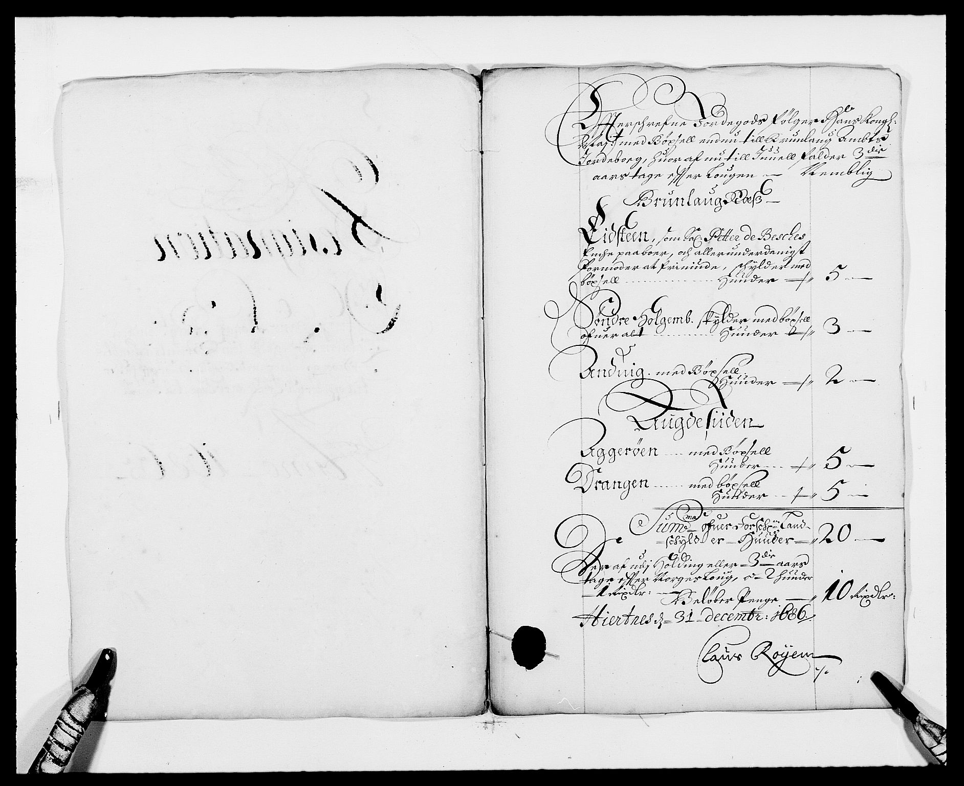 Rentekammeret inntil 1814, Reviderte regnskaper, Fogderegnskap, RA/EA-4092/R33/L1970: Fogderegnskap Larvik grevskap, 1675-1687, s. 139