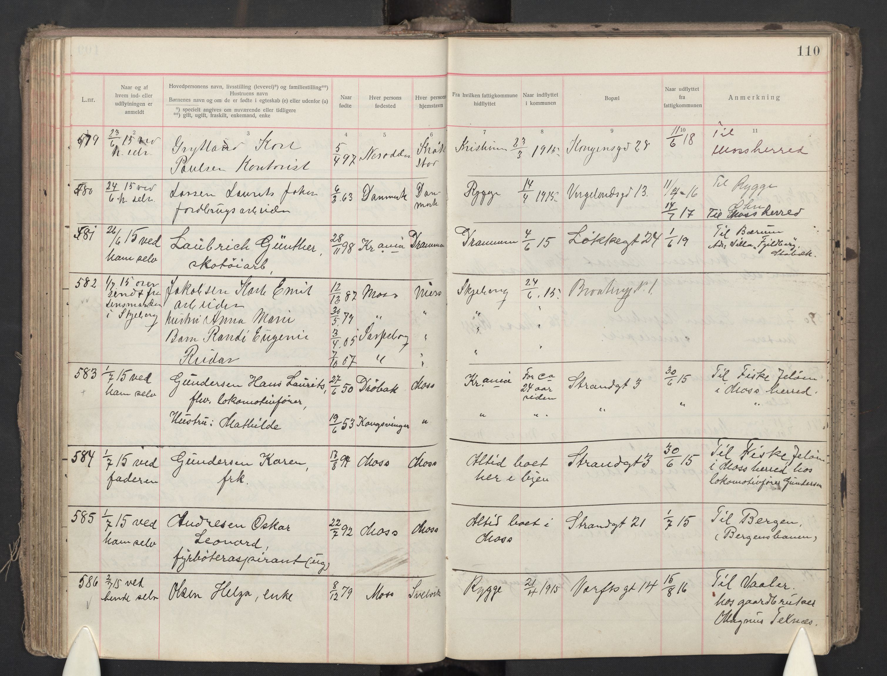 Moss folkeregister, AV/SAO-A-10020/J/L0003: Inn- og utflyttede i Moss fattigkommune, 1913-1917, s. 110