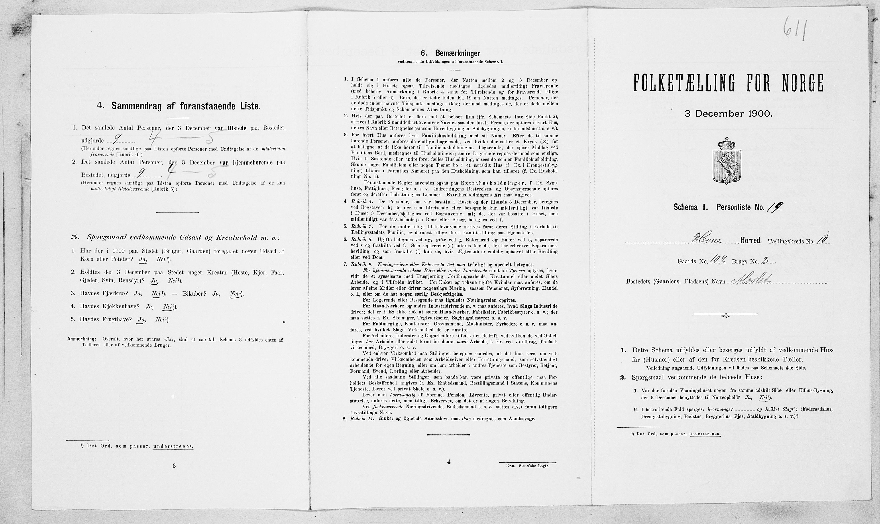 SAT, Folketelling 1900 for 1612 Hemne herred, 1900, s. 1263