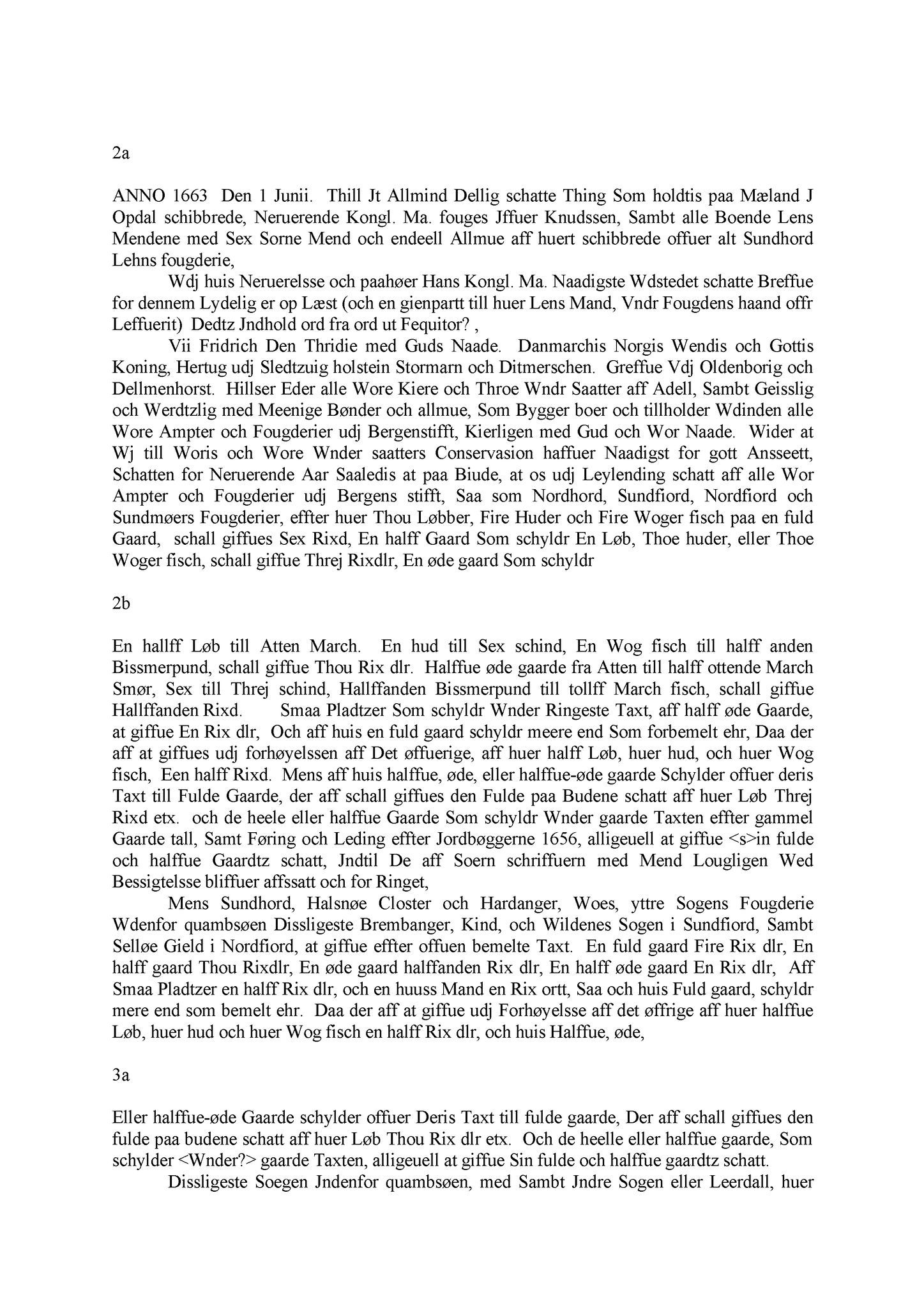 Samling av fulltekstavskrifter, SAB/FULLTEKST/A/12/0010: Sunnhordland sorenskriveri, tingbok nr. A 10, 1663