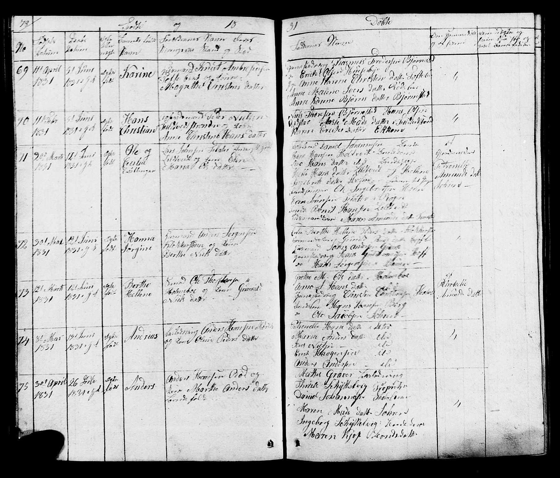 Hurum kirkebøker, AV/SAKO-A-229/G/Ga/L0002: Klokkerbok nr. I 2, 1827-1857, s. 78