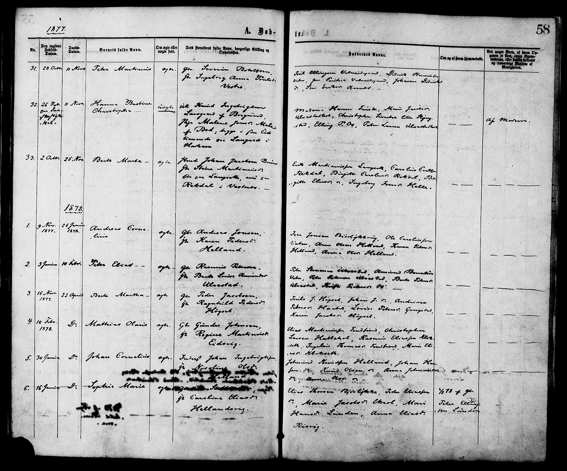 Ministerialprotokoller, klokkerbøker og fødselsregistre - Møre og Romsdal, SAT/A-1454/525/L0373: Ministerialbok nr. 525A03, 1864-1879, s. 58