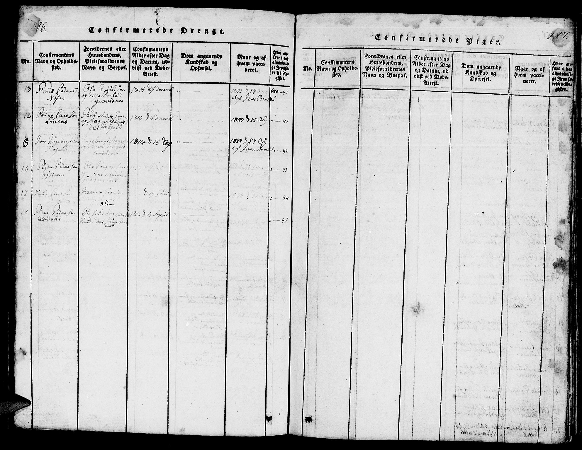 Ministerialprotokoller, klokkerbøker og fødselsregistre - Møre og Romsdal, SAT/A-1454/565/L0752: Klokkerbok nr. 565C01, 1817-1844, s. 486-487