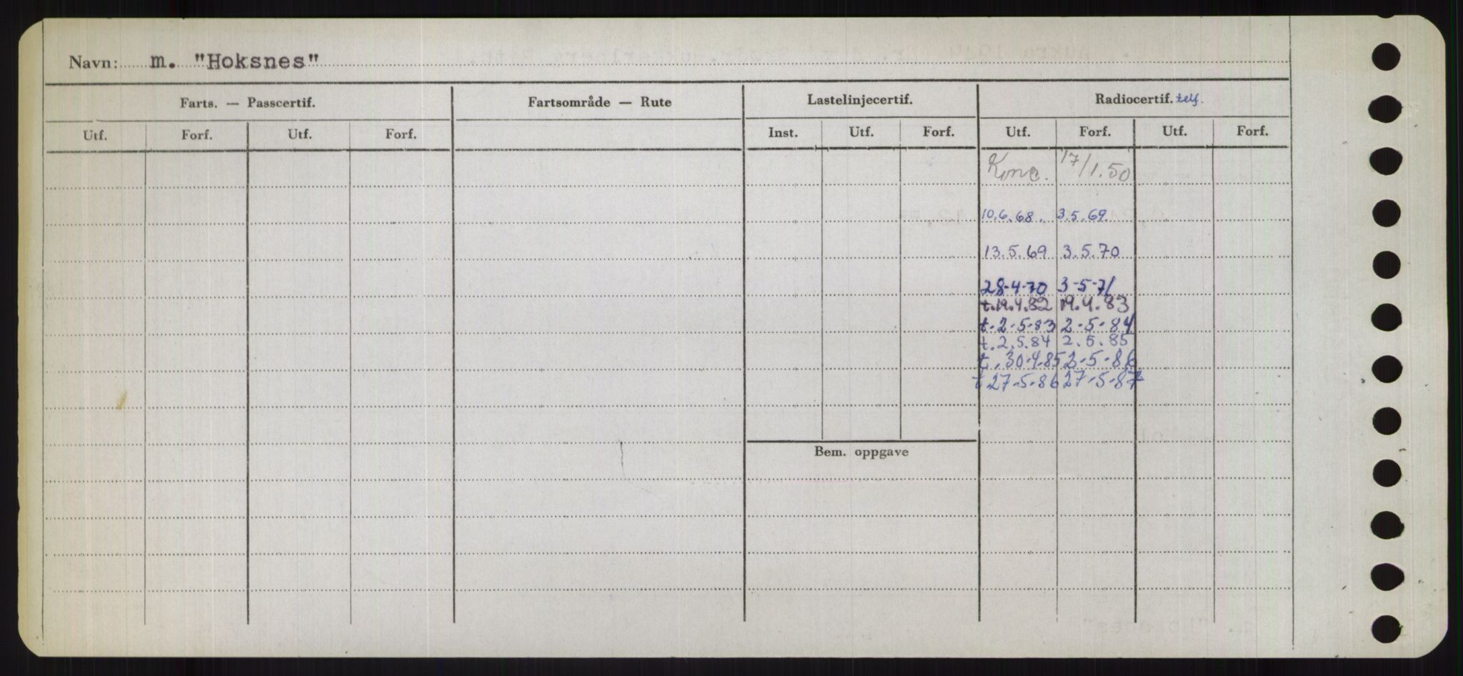 Sjøfartsdirektoratet med forløpere, Skipsmålingen, AV/RA-S-1627/H/Ha/L0003/0001: Fartøy, Hilm-Mar / Fartøy, Hilm-Kol, s. 52