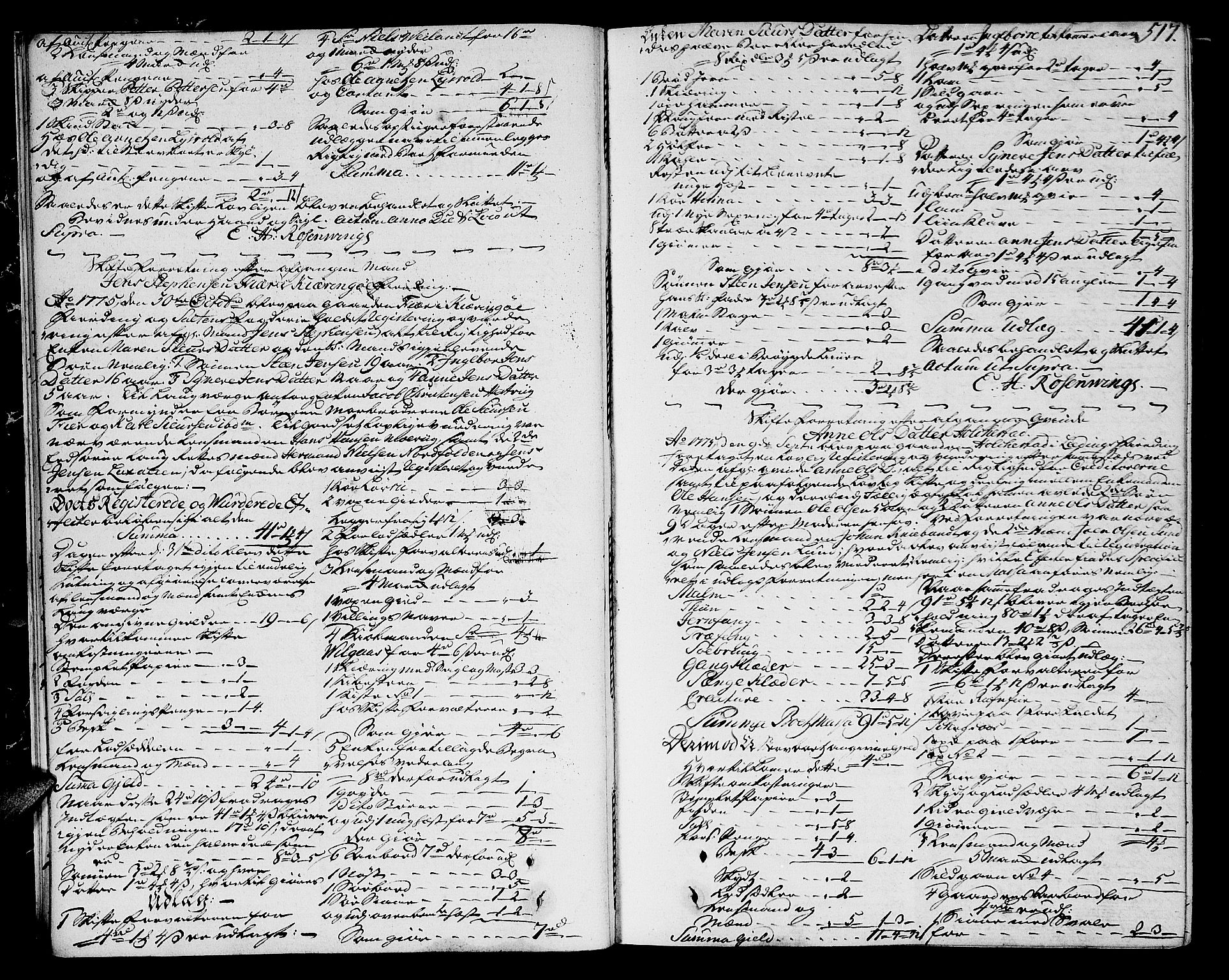 Salten sorenskriveri, AV/SAT-A-4578/1/3/3A/L0019: Skifteprotokoll 9c, 1775-1778, s. 516b-517a