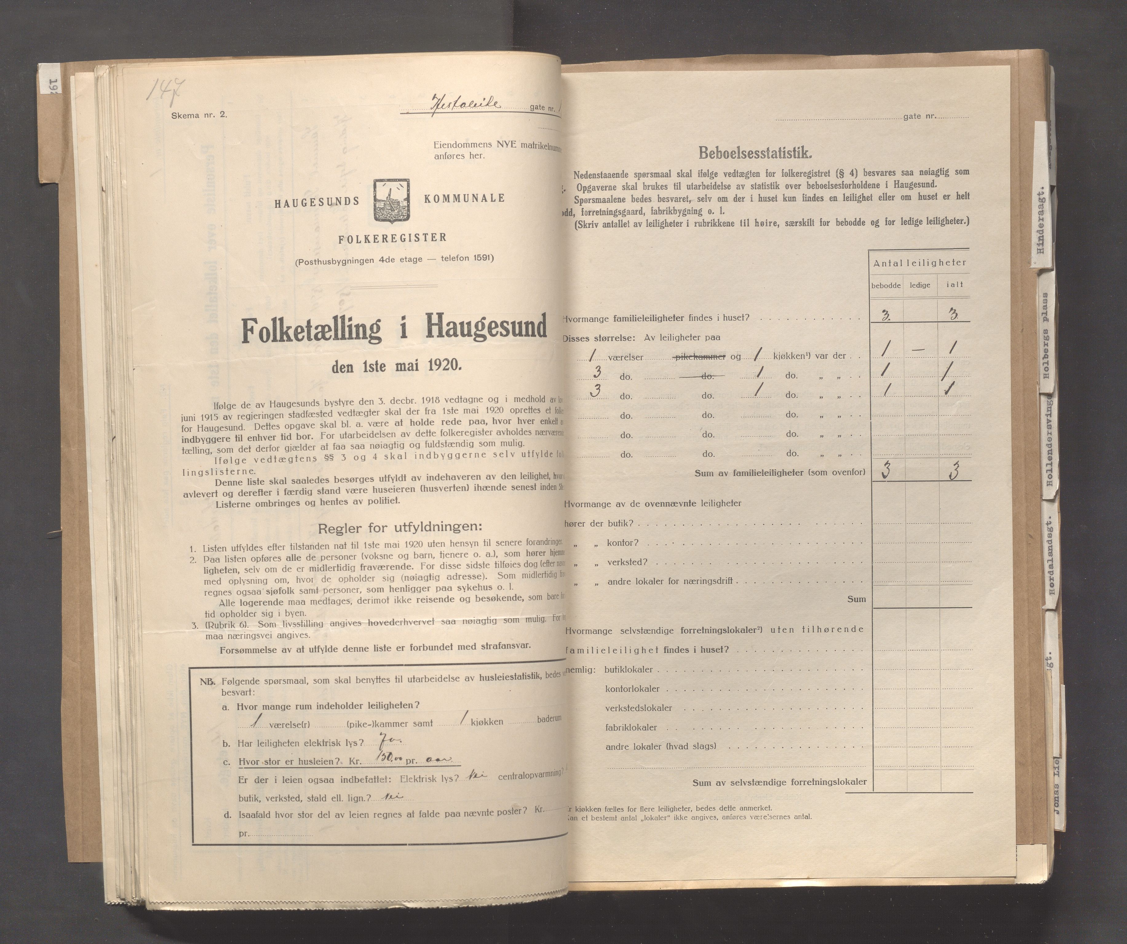 IKAR, Kommunal folketelling 1.5.1920 for Haugesund, 1920, s. 2137