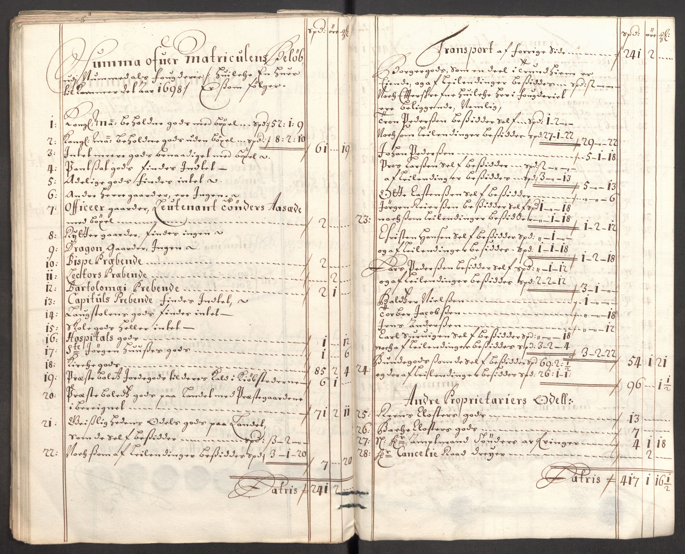 Rentekammeret inntil 1814, Reviderte regnskaper, Fogderegnskap, AV/RA-EA-4092/R64/L4425: Fogderegnskap Namdal, 1696-1698, s. 384