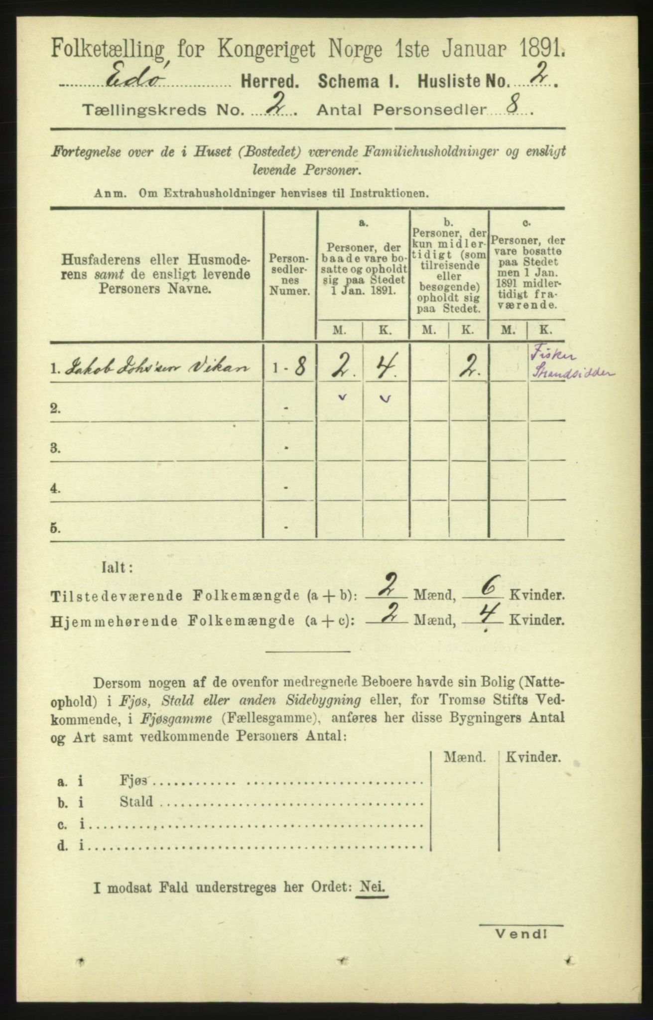 RA, Folketelling 1891 for 1573 Edøy herred, 1891, s. 273