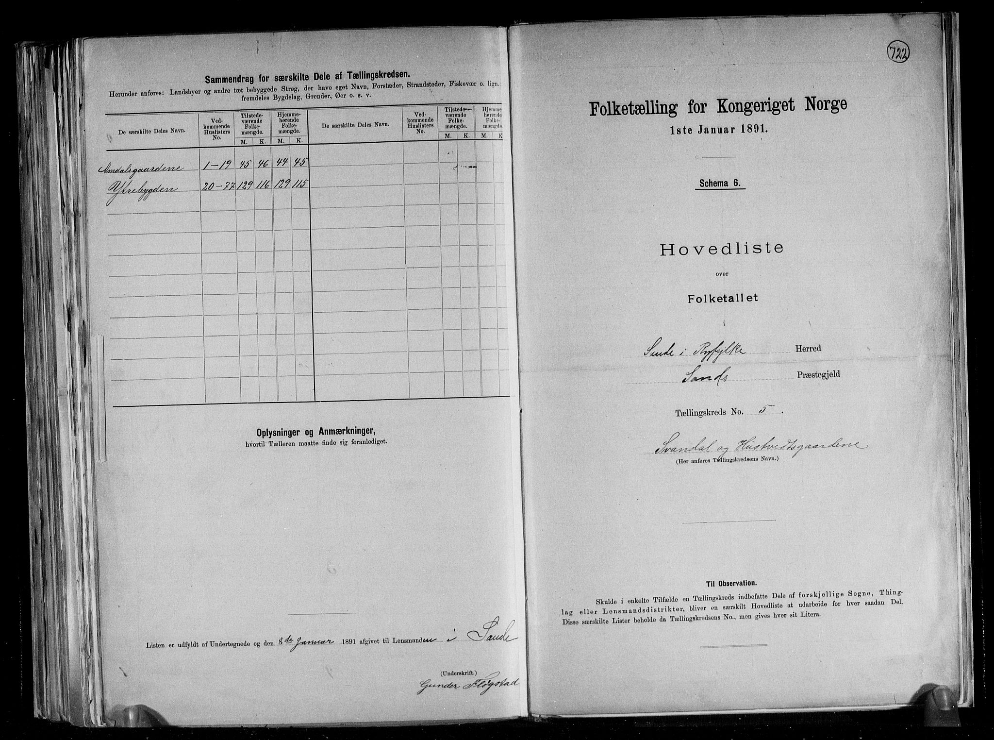 RA, Folketelling 1891 for 1135 Sauda herred, 1891, s. 14