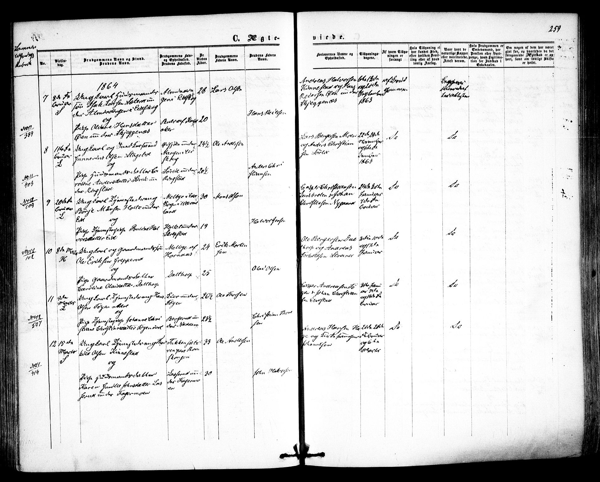 Høland prestekontor Kirkebøker, AV/SAO-A-10346a/F/Fa/L0011: Ministerialbok nr. I 11, 1862-1869, s. 259