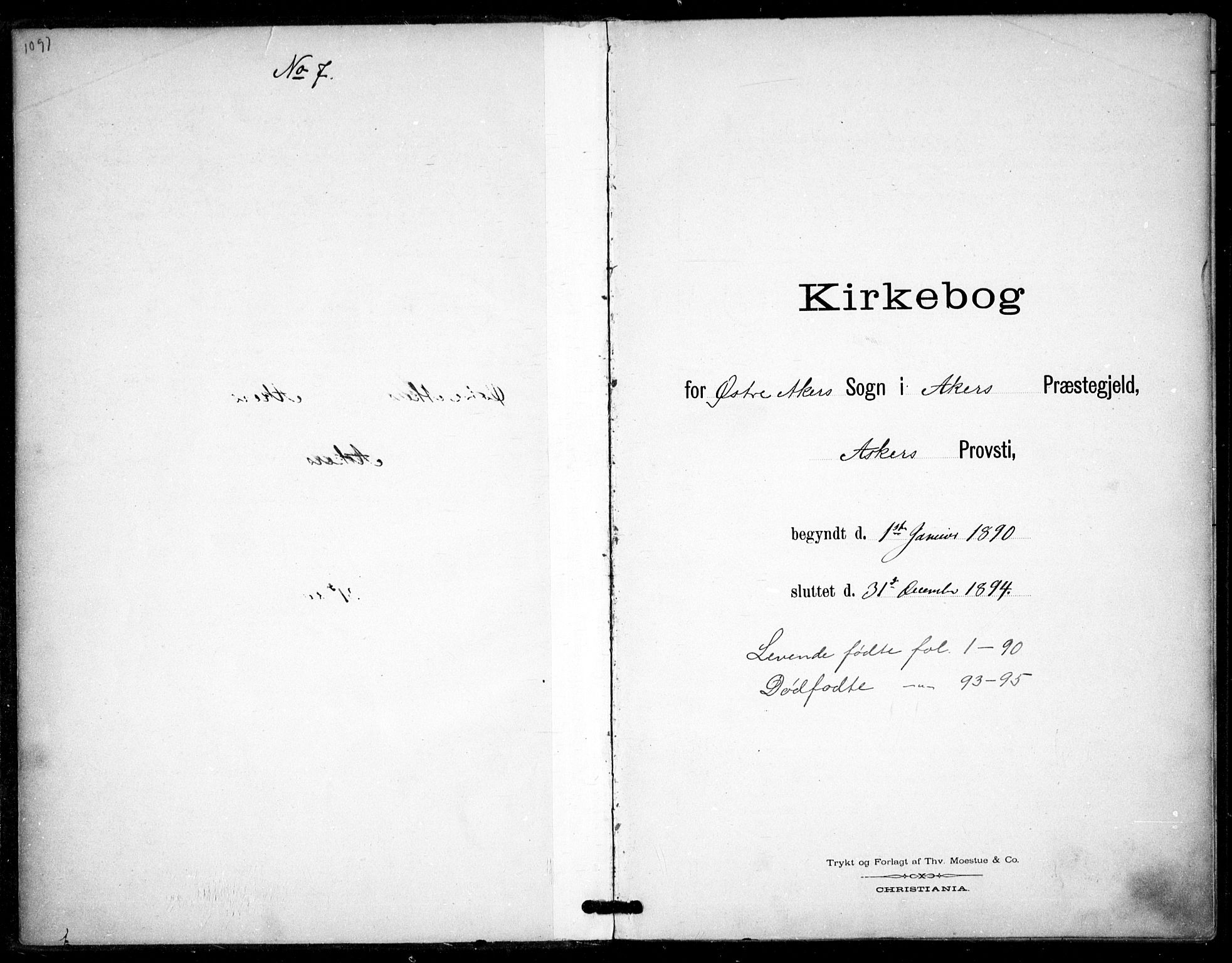 Østre Aker prestekontor Kirkebøker, SAO/A-10840/F/Fa/L0009: Ministerialbok nr. I 9, 1890-1894