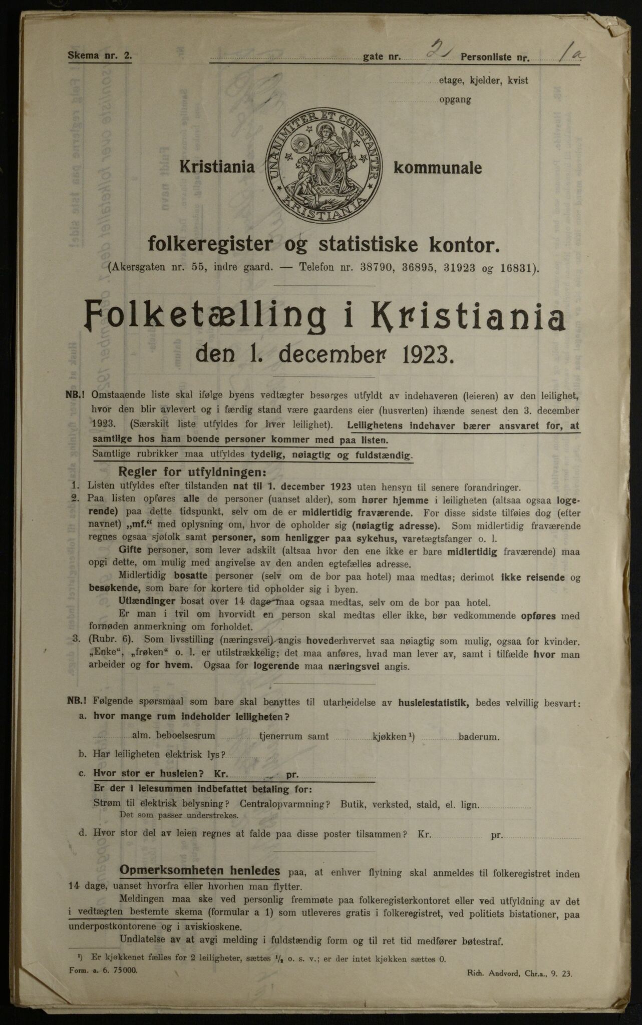 OBA, Kommunal folketelling 1.12.1923 for Kristiania, 1923, s. 120218