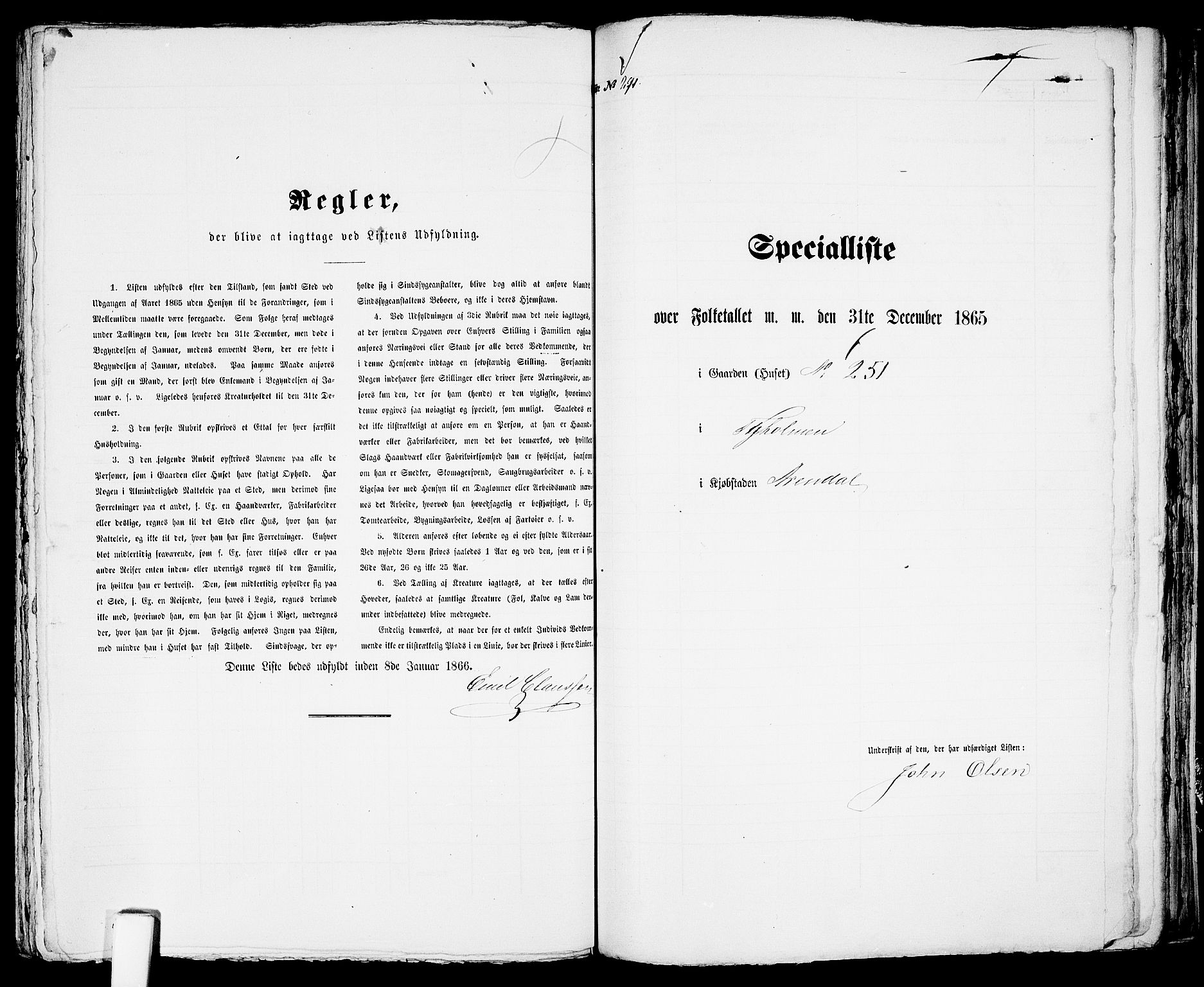 RA, Folketelling 1865 for 0903P Arendal prestegjeld, 1865, s. 590