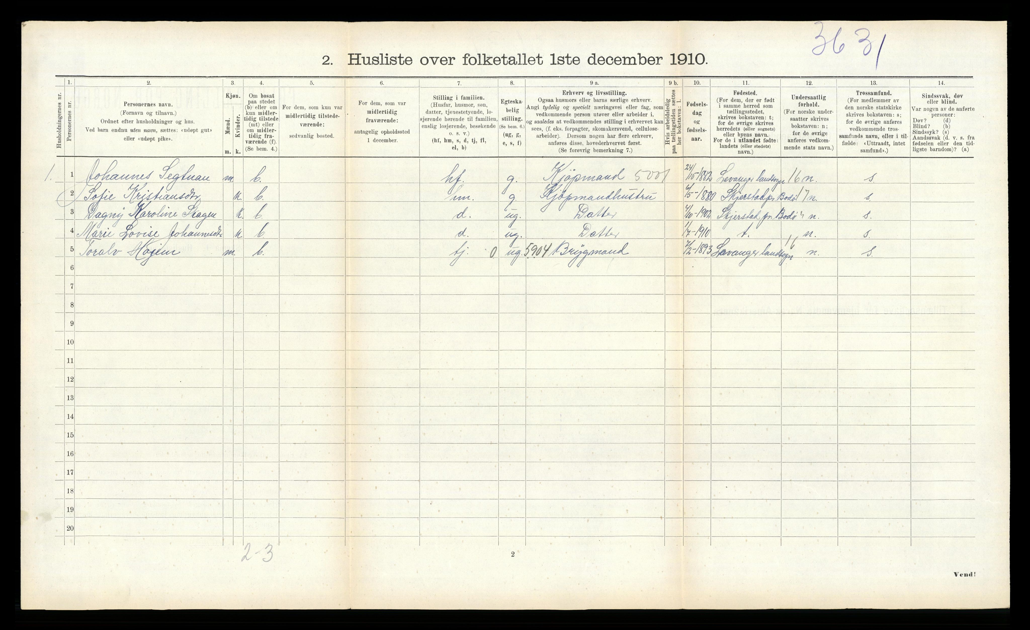 RA, Folketelling 1910 for 1654 Leinstrand herred, 1910, s. 392