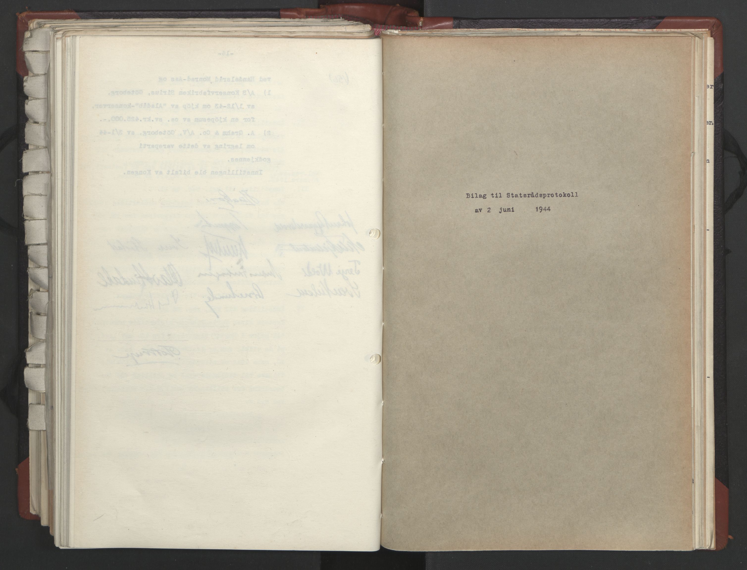 Statsrådssekretariatet, RA/S-1001/A/Ac/L0124: Kgl. res. 14/1-30/6, 1944, s. 411