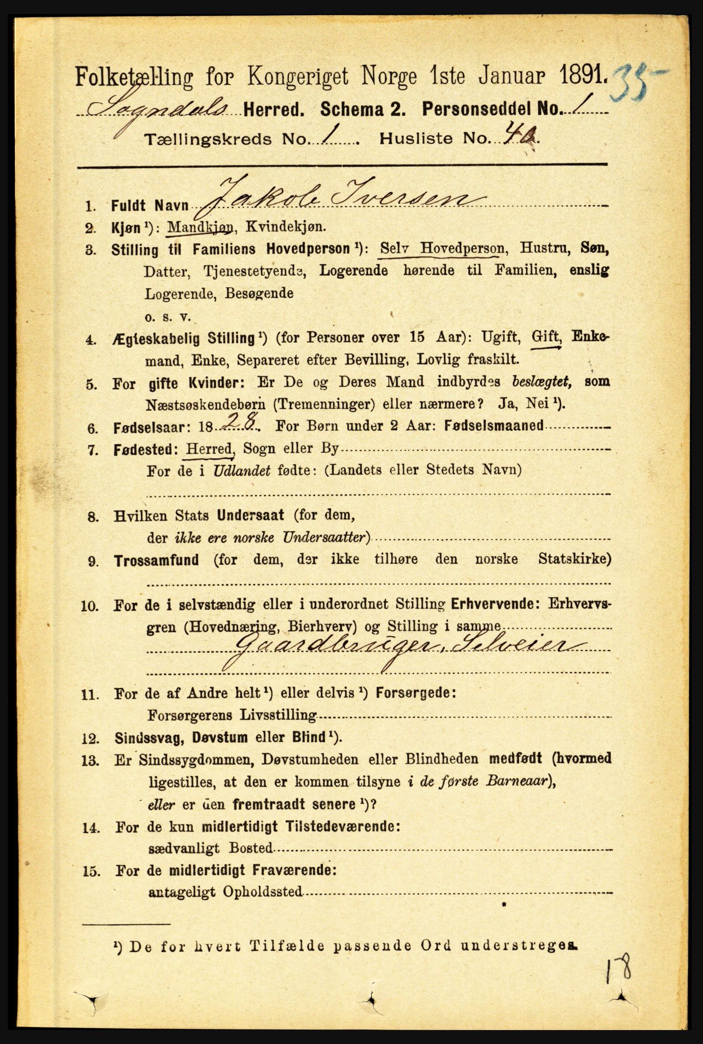 RA, Folketelling 1891 for 1420 Sogndal herred, 1891, s. 306