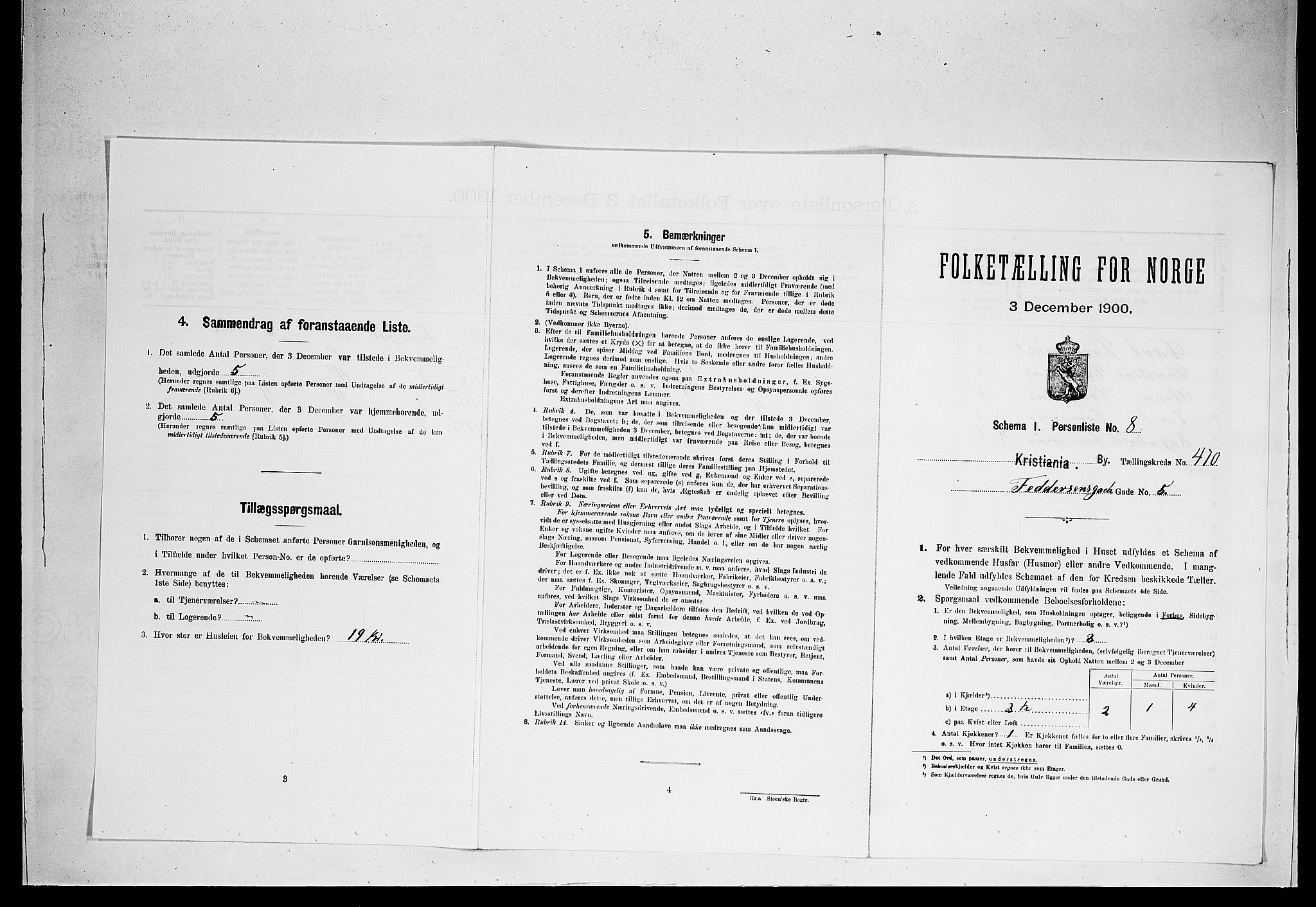 SAO, Folketelling 1900 for 0301 Kristiania kjøpstad, 1900, s. 22734