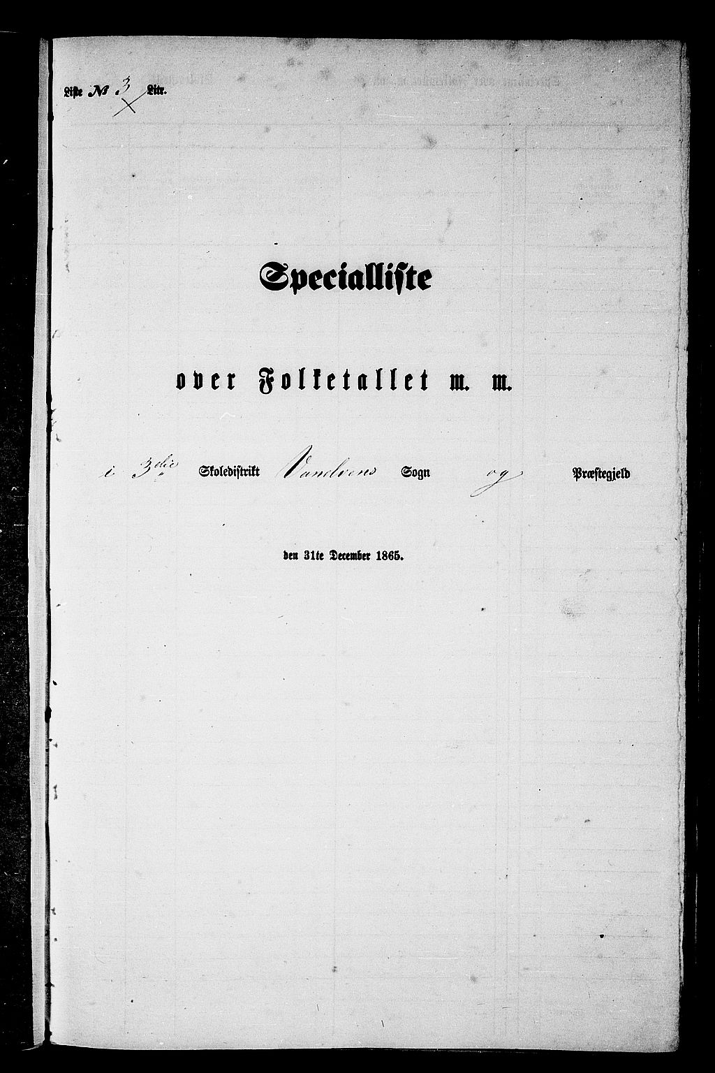 RA, Folketelling 1865 for 1511P Vanylven prestegjeld, 1865, s. 45