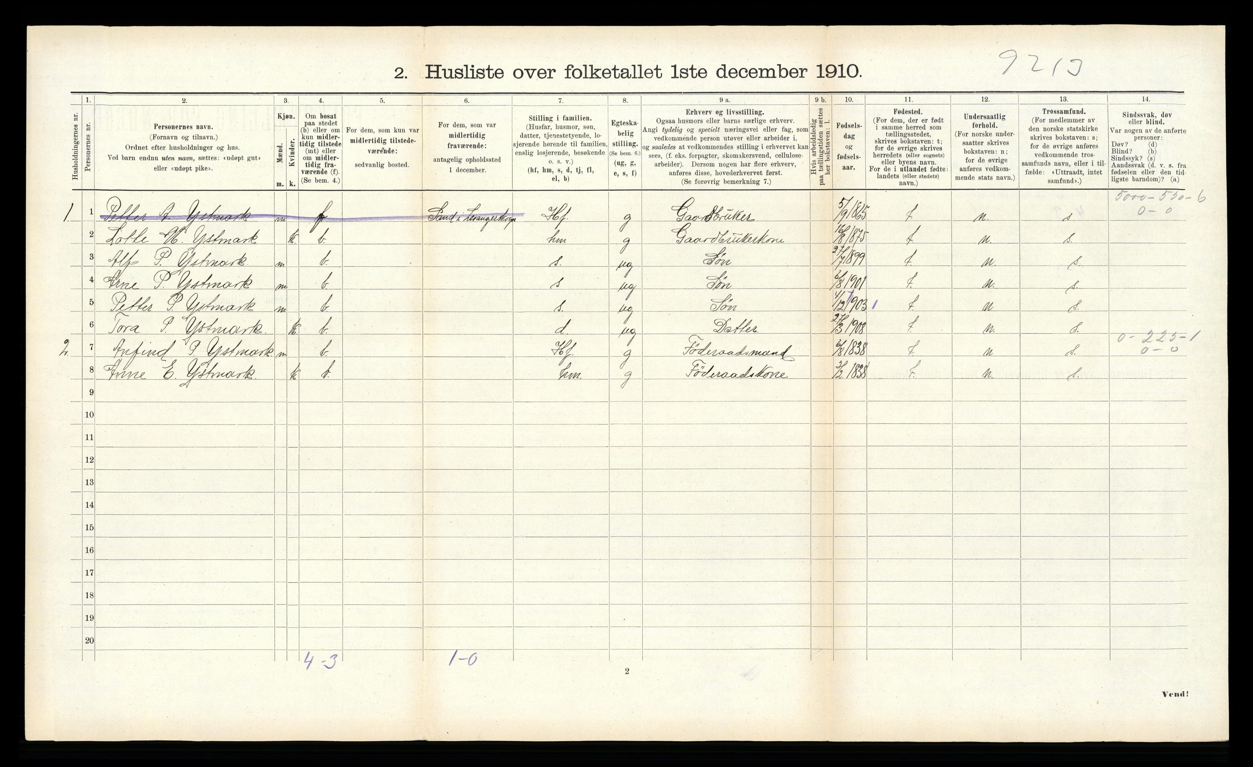 RA, Folketelling 1910 for 1727 Beitstad herred, 1910, s. 314