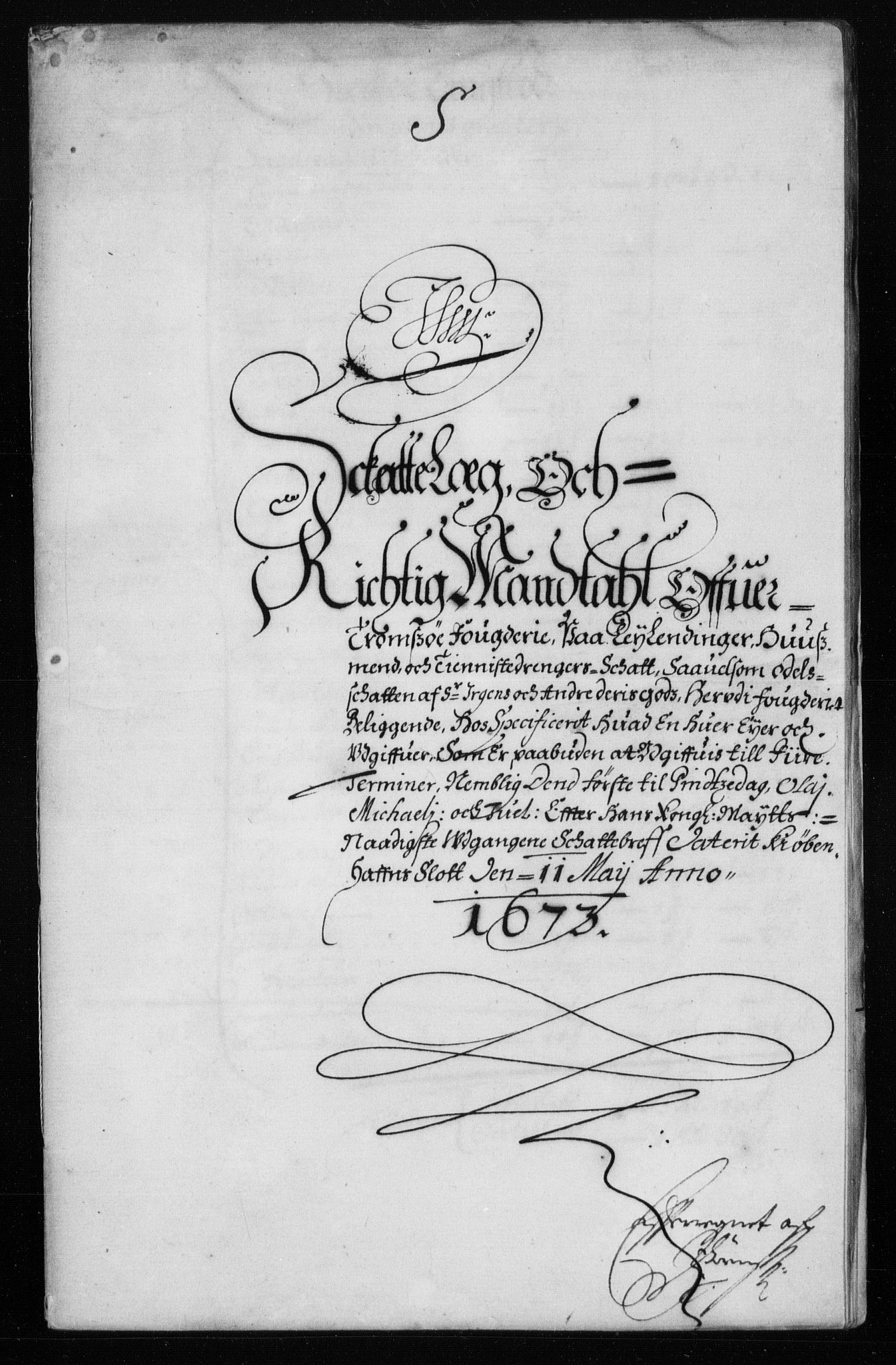 Rentekammeret inntil 1814, Reviderte regnskaper, Stiftamtstueregnskaper, Trondheim stiftamt og Nordland amt, RA/EA-6044/R/Rh/L0003: Nordland amt, 1673