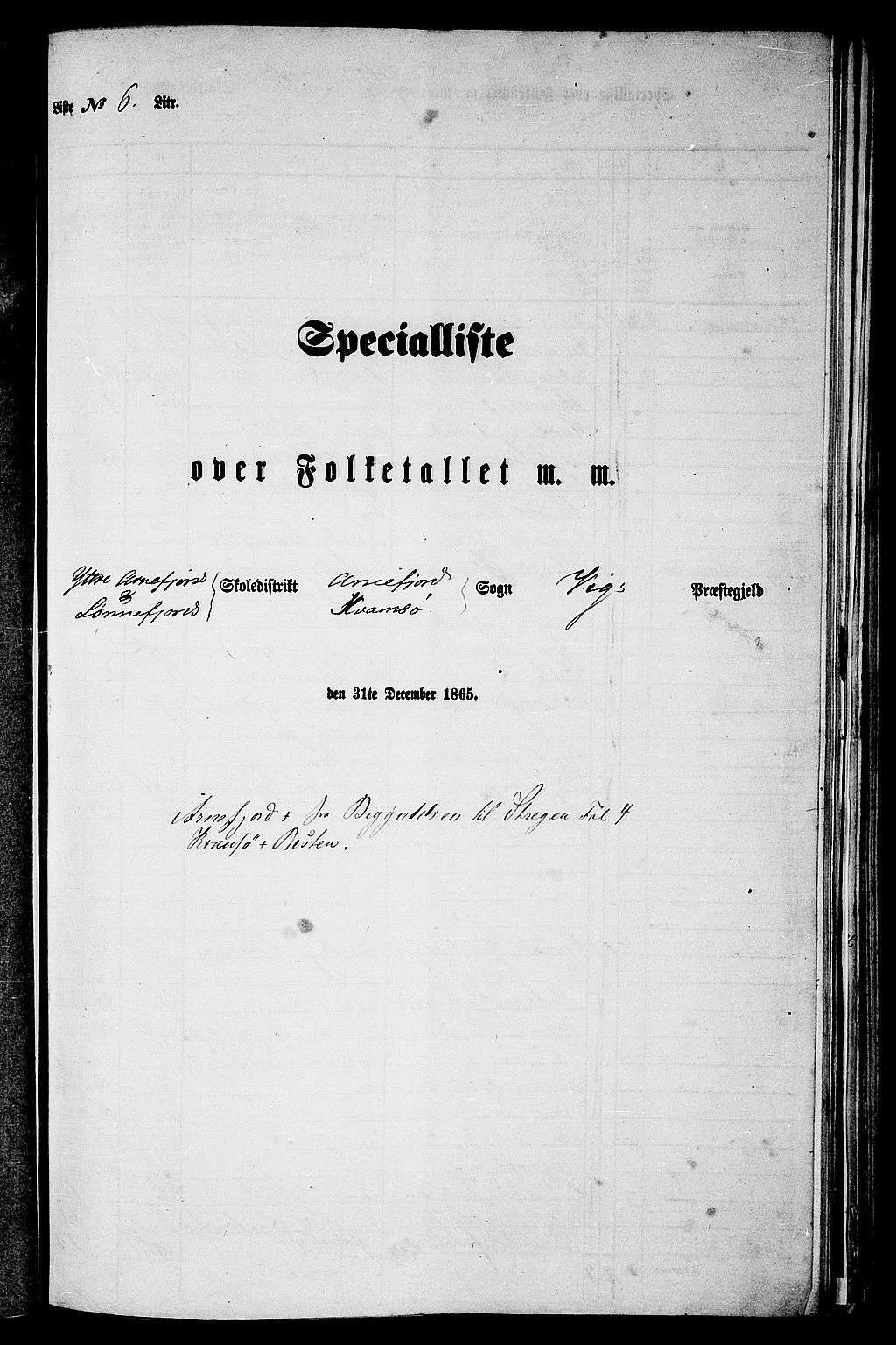 RA, Folketelling 1865 for 1417P Vik prestegjeld, 1865, s. 108