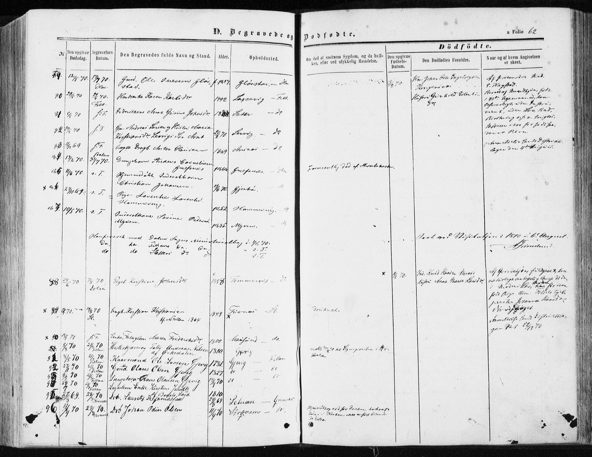 Ministerialprotokoller, klokkerbøker og fødselsregistre - Sør-Trøndelag, SAT/A-1456/634/L0531: Ministerialbok nr. 634A07, 1861-1870, s. 62