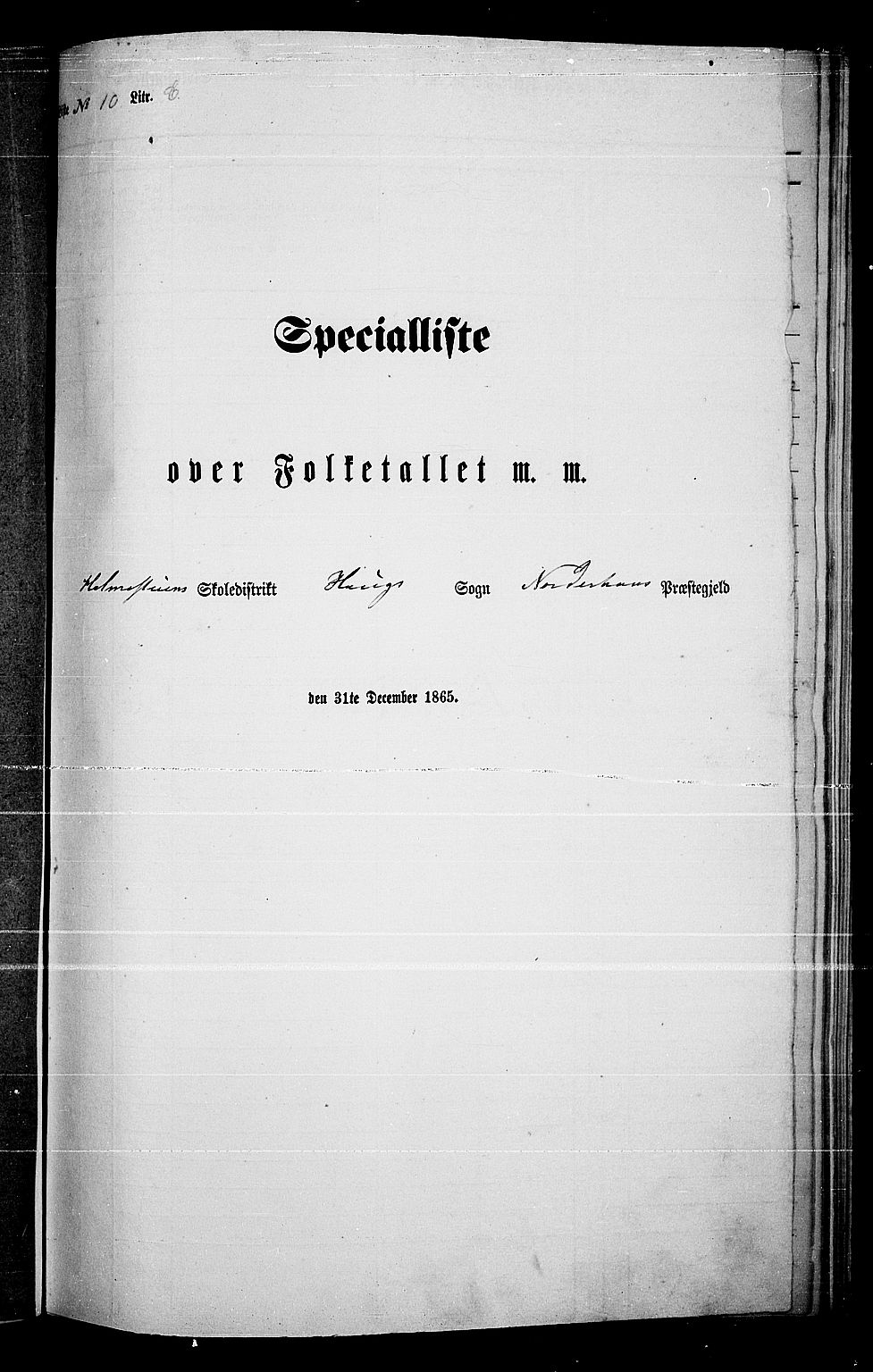 RA, Folketelling 1865 for 0613L Norderhov prestegjeld, Norderhov sokn, Haug sokn og Lunder sokn, 1865, s. 235