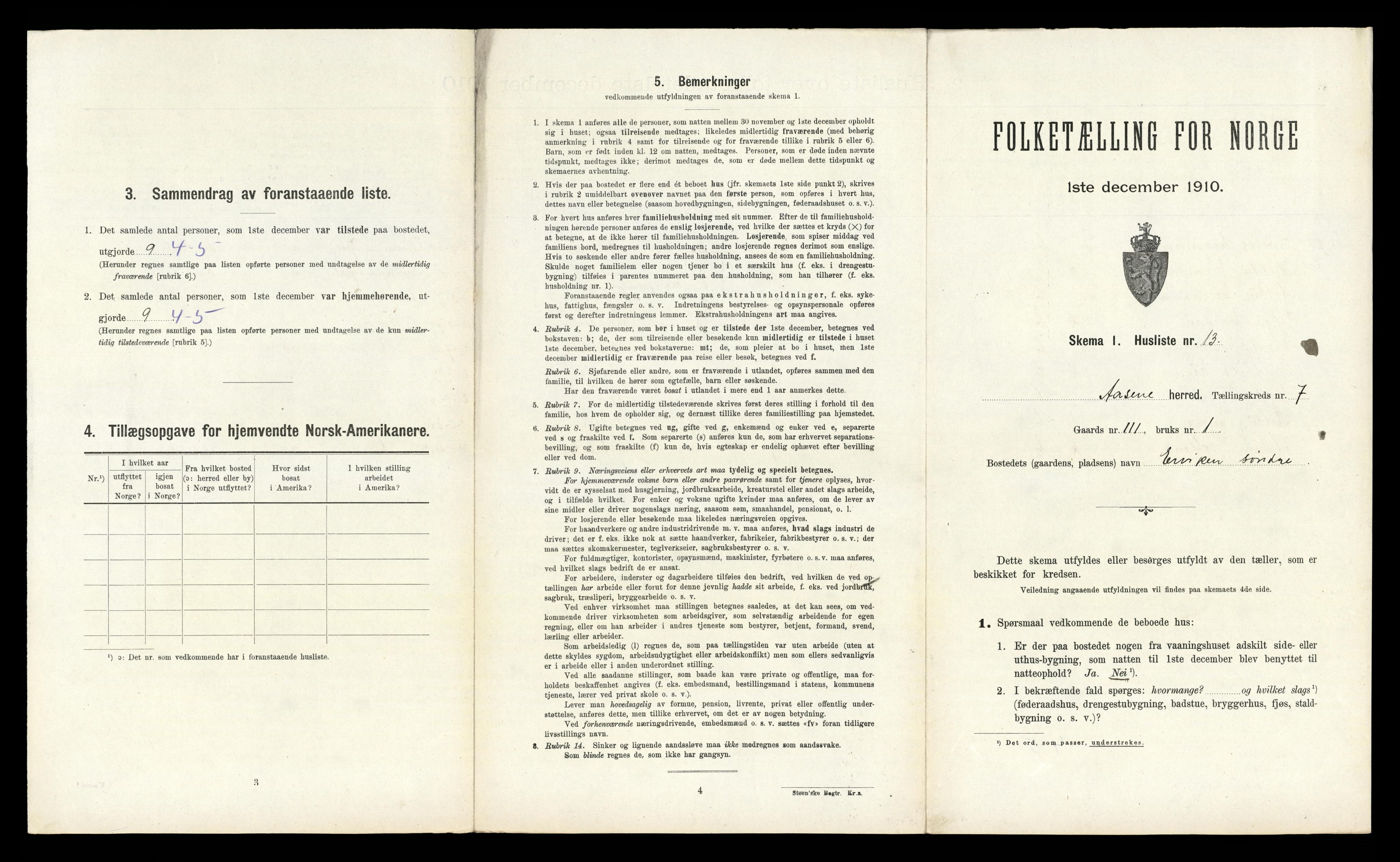 RA, Folketelling 1910 for 1255 Åsane herred, 1910, s. 443