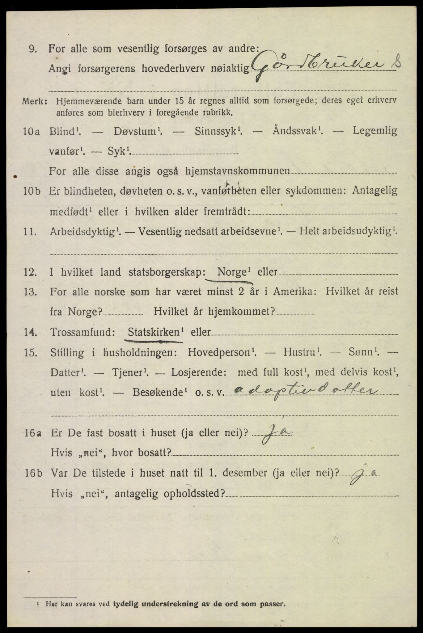 SAH, Folketelling 1920 for 0542 Nord-Aurdal herred, 1920, s. 3983